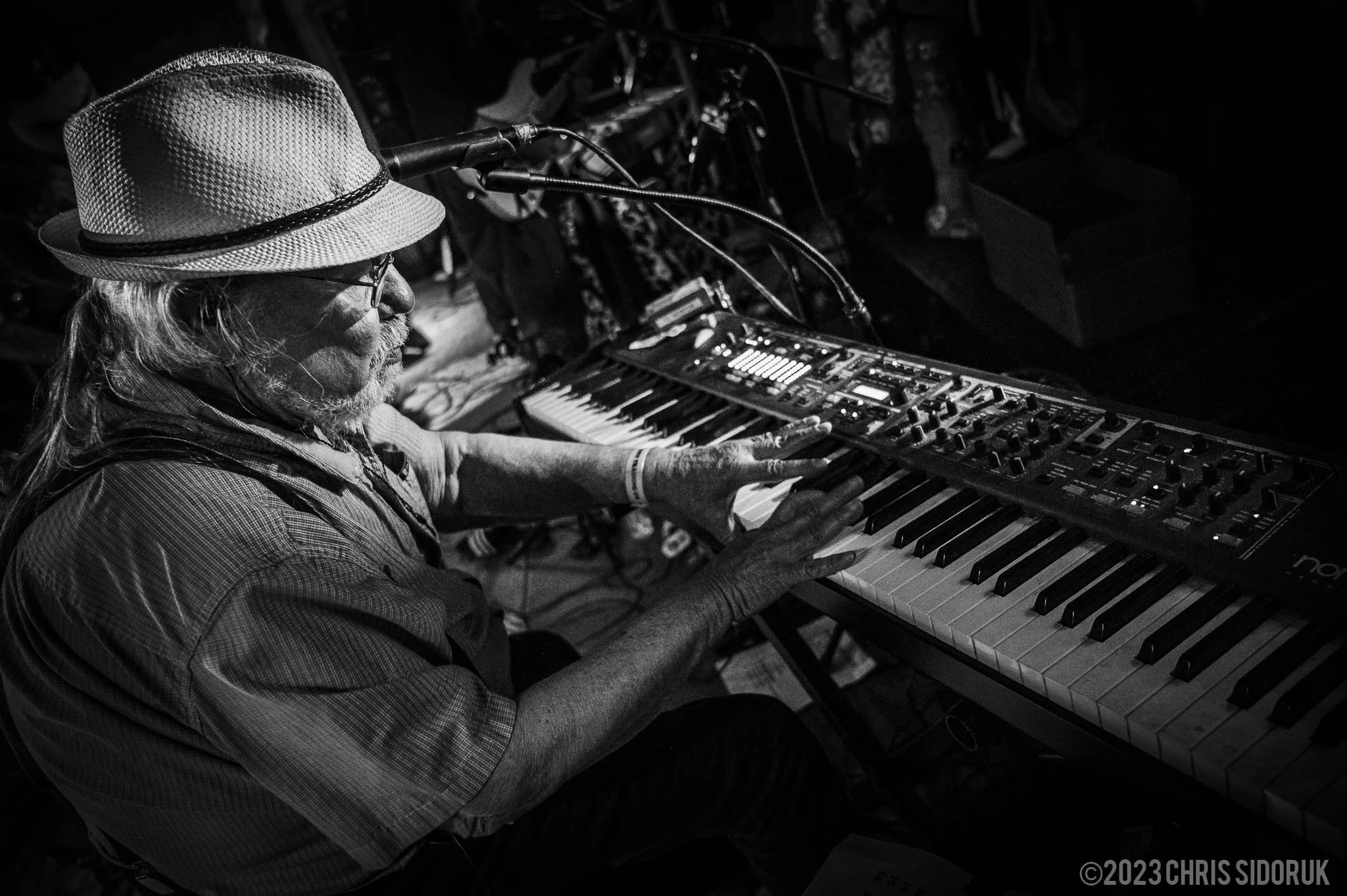 Jon Truelson of Creamery Station during a keyboard solo.