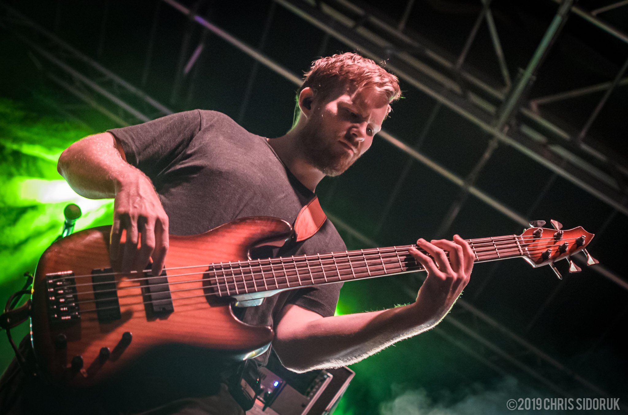 Zdenek Gubb of Twiddle performing live at Stony Creek in Branford, Connecticut, on August 30, 2019.