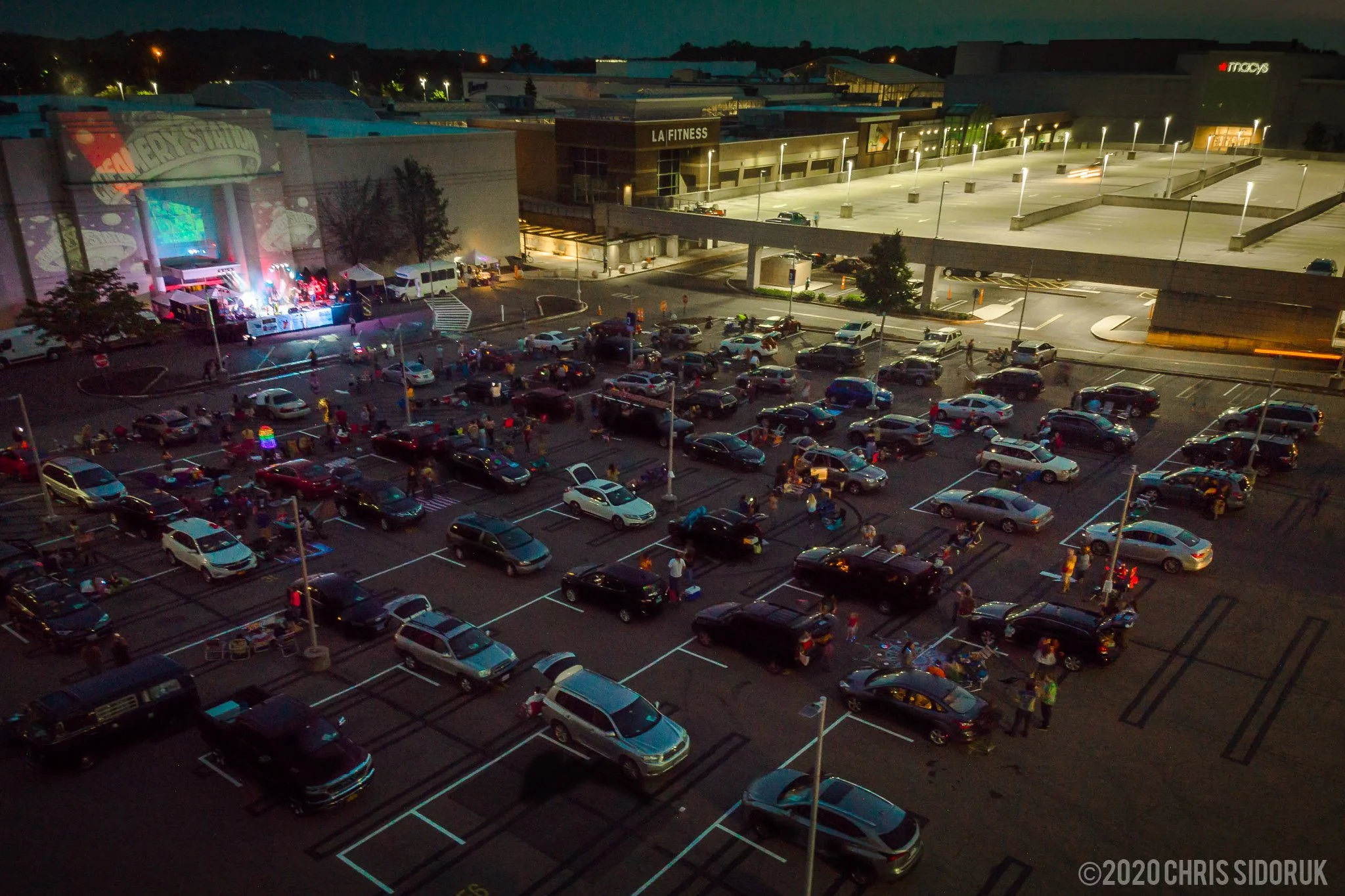 Creamery Station performing live at The Drive In at Connecticut Post Mall in Milford, Connecticut, on September 27, 2020.