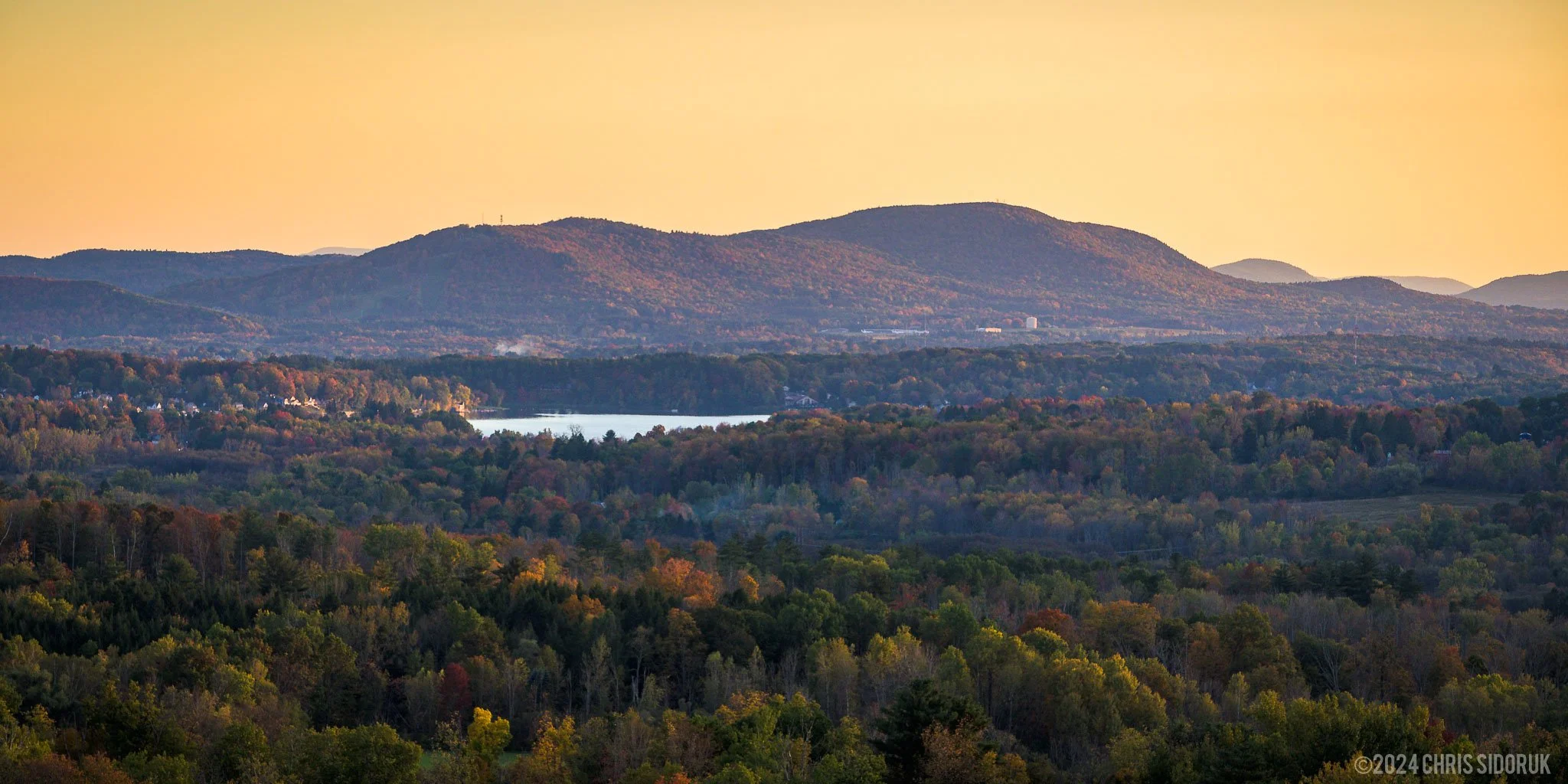 Sunset taken from Mount Greylock in Berkshire County of Massachusetts.