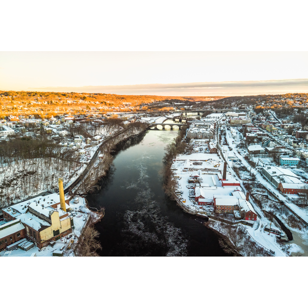 Winter Light Over the River