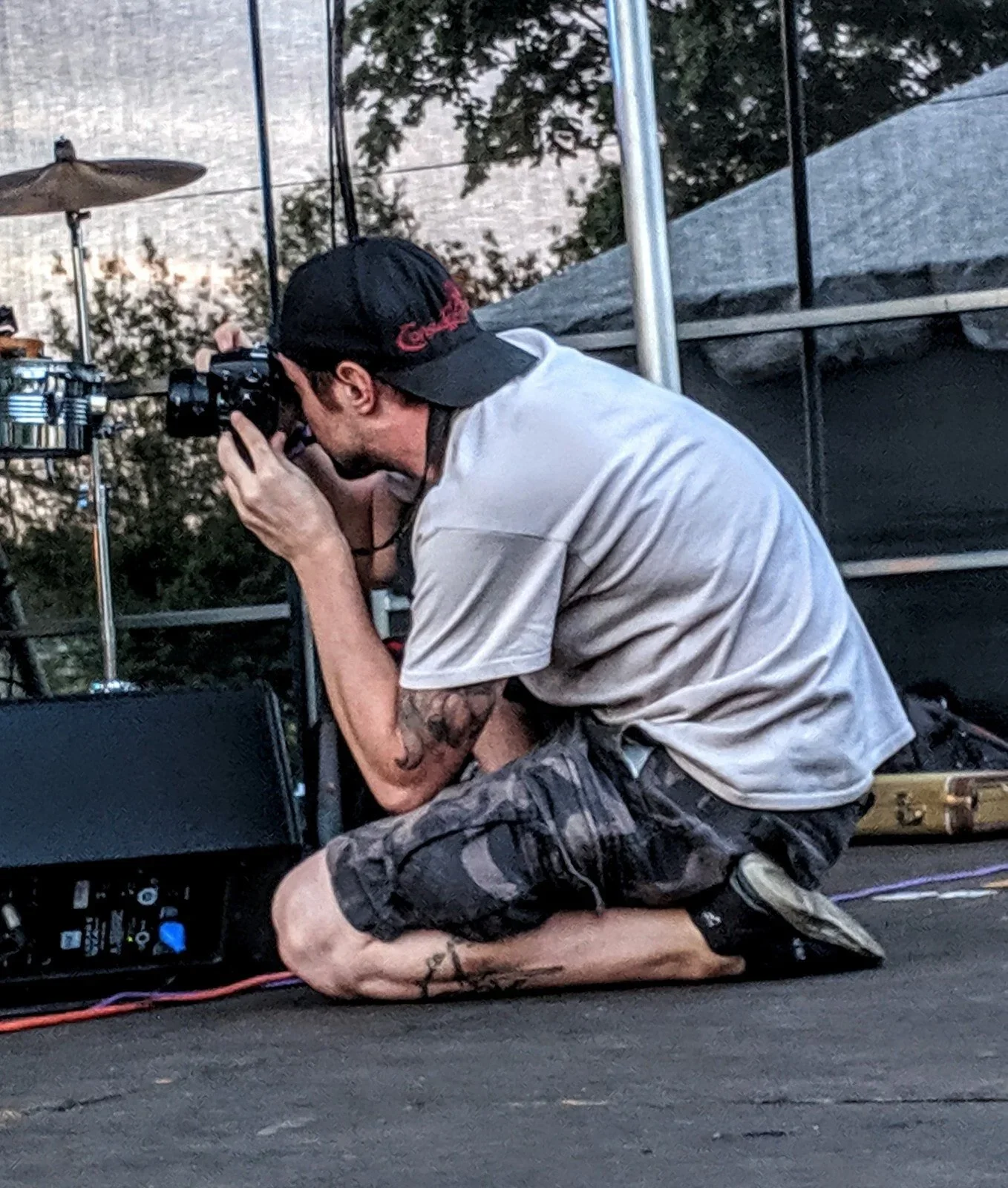 Chris Sidoruk photographing a concert