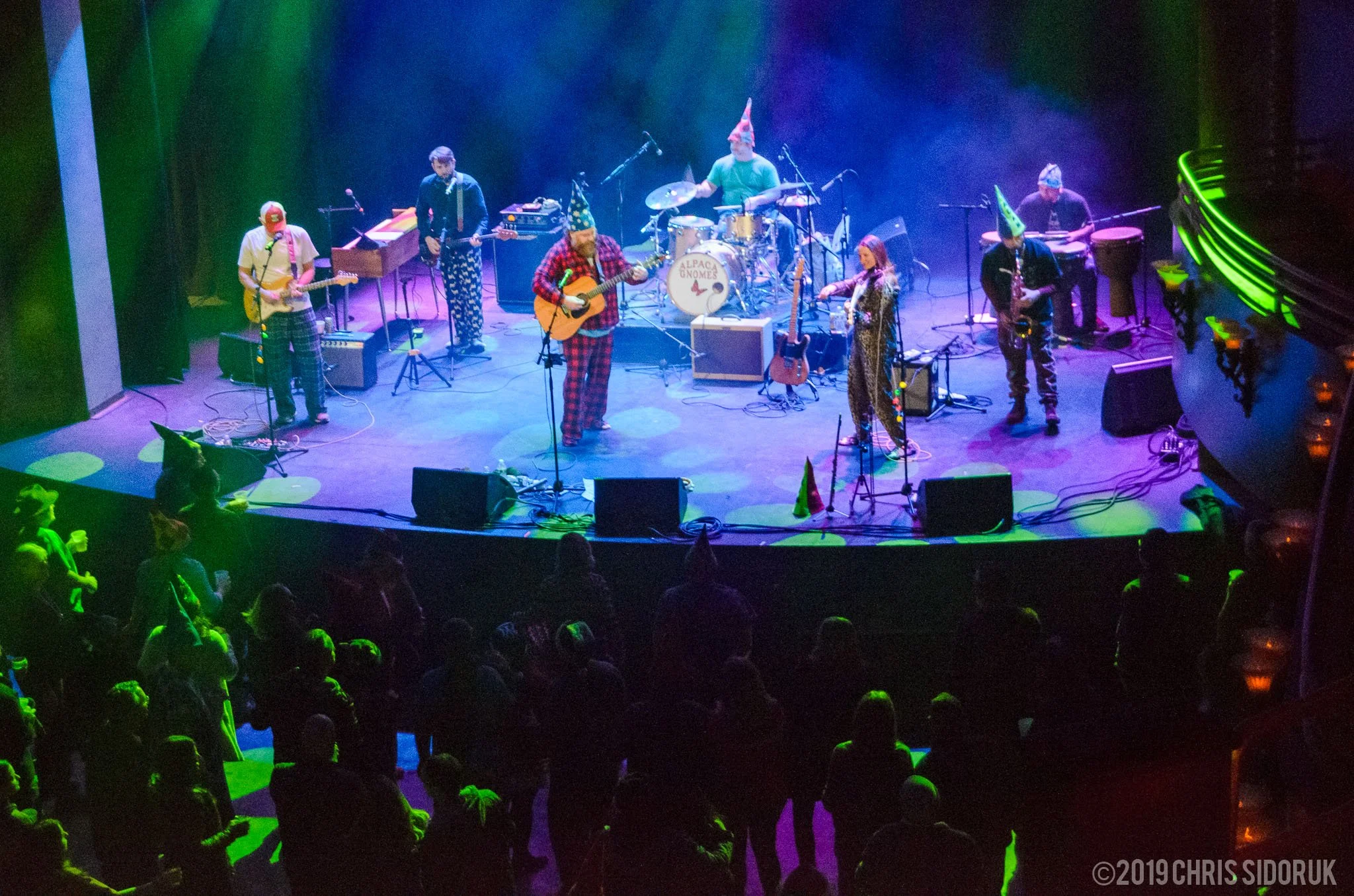 The Alpaca Gnomes performing live at Wall Street Theater in Norwalk, CT on December 20, 2019.