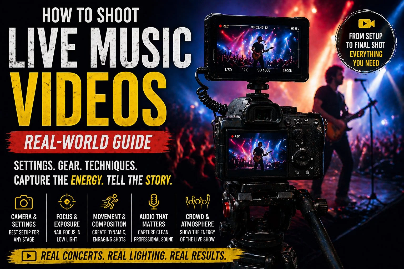 how to shoot live music videos