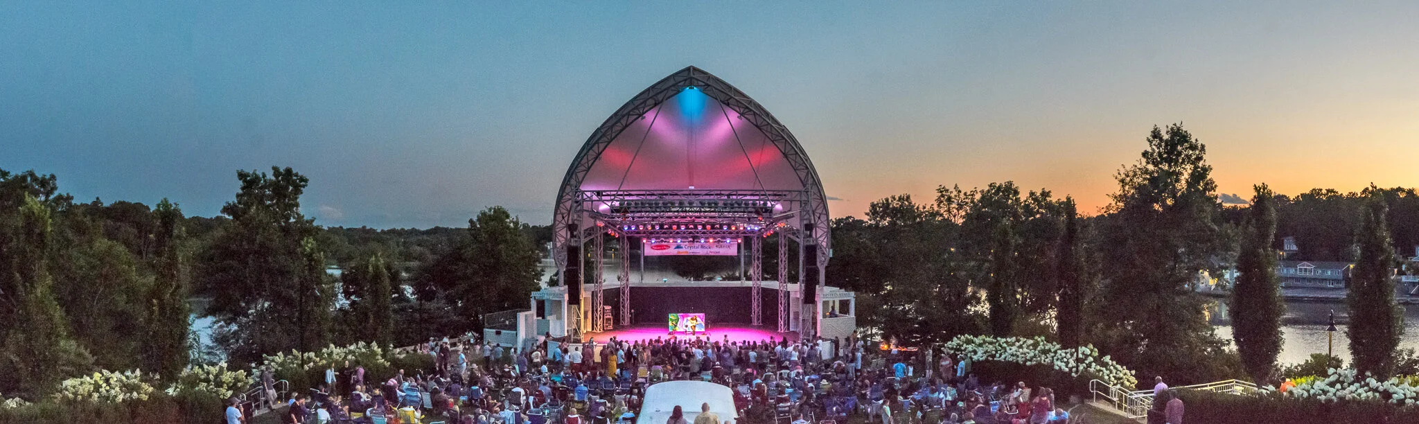 Music at sunset in Westport, CT. | photo- ©2019 Chris Sidoruk