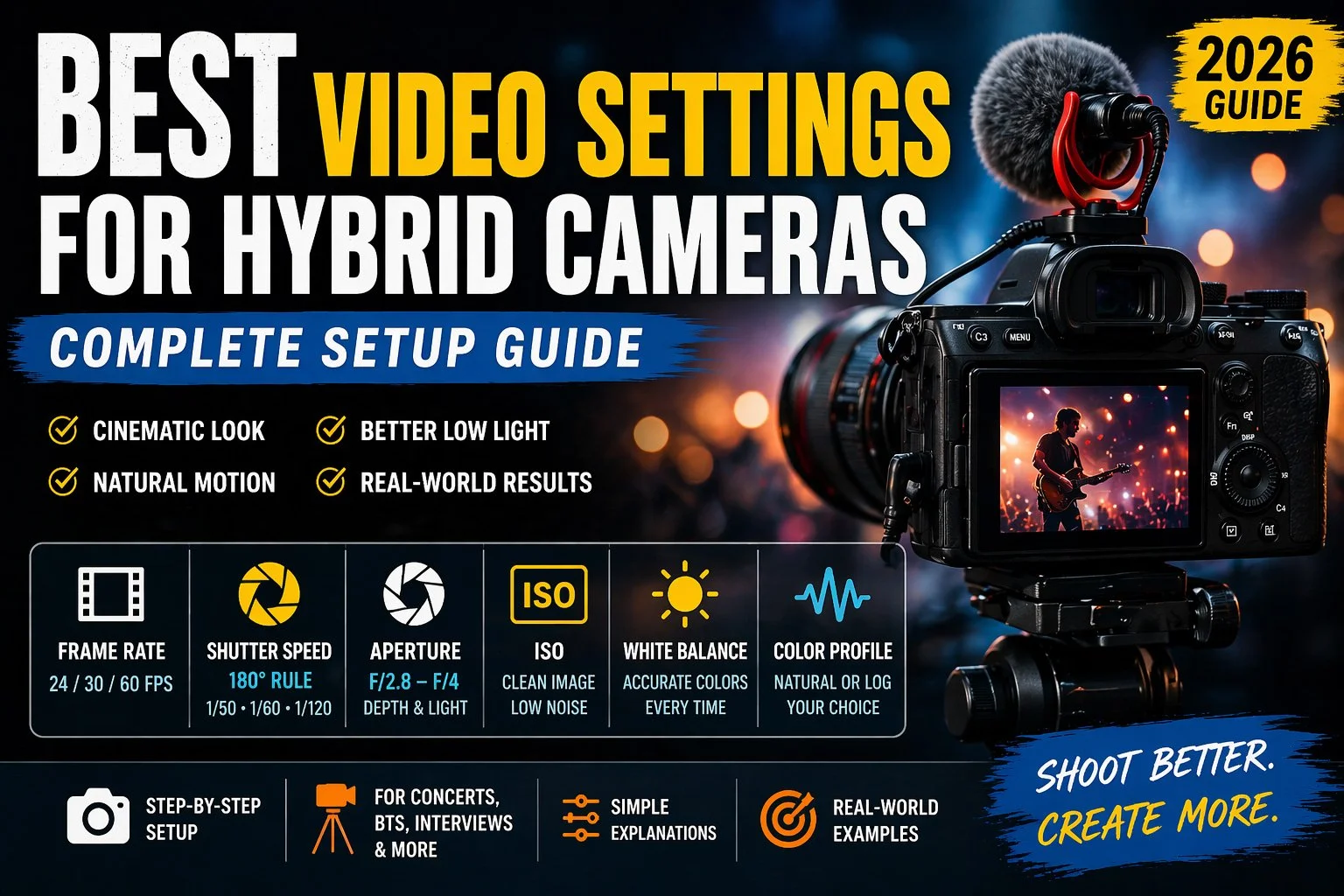 best video settings for hybrid cameras