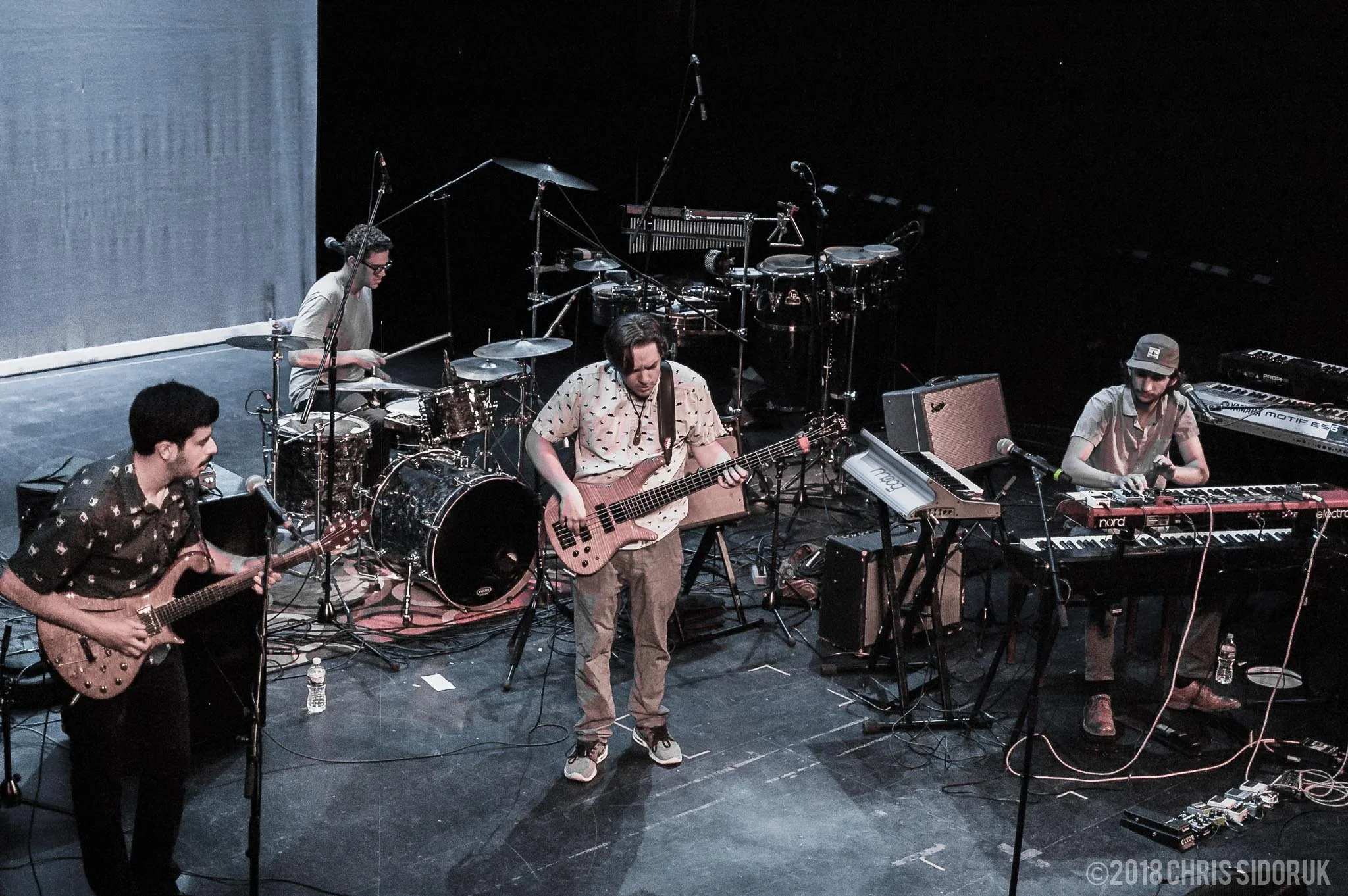 Eggy on stage at the Wall Street Theater in Norwalk, Connecticut, on May 4, 2018.