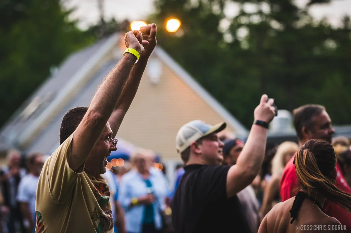 Concert goer enjoying the pure bliss of a Max Creek performance.