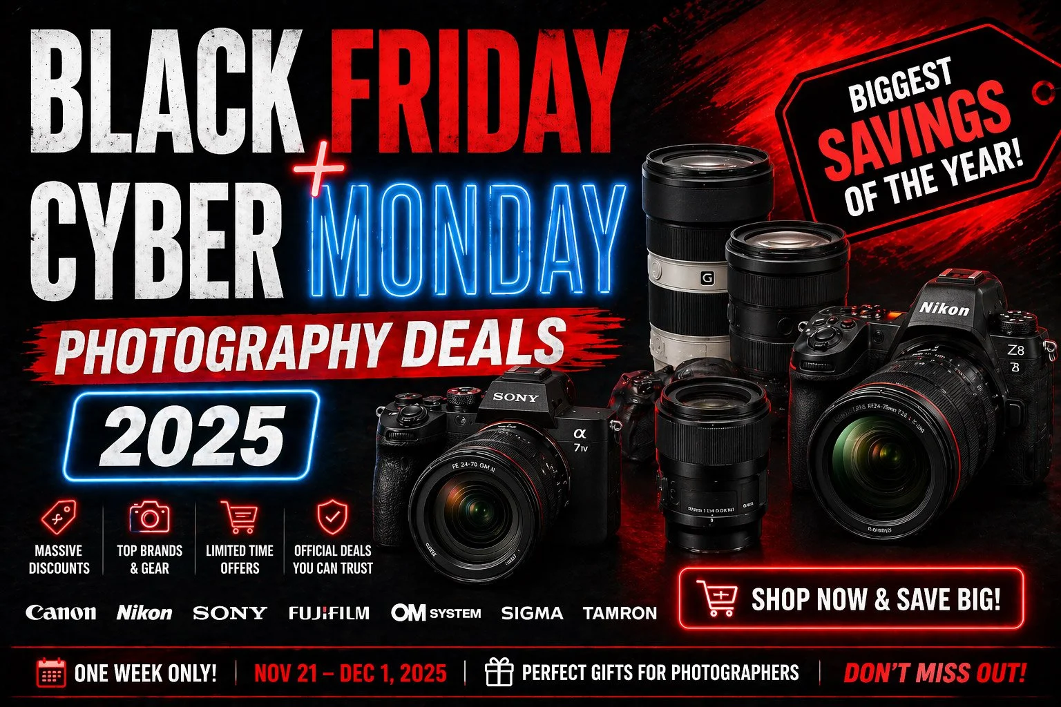 Black Friday + Cyber Monday Photography Deals 2025