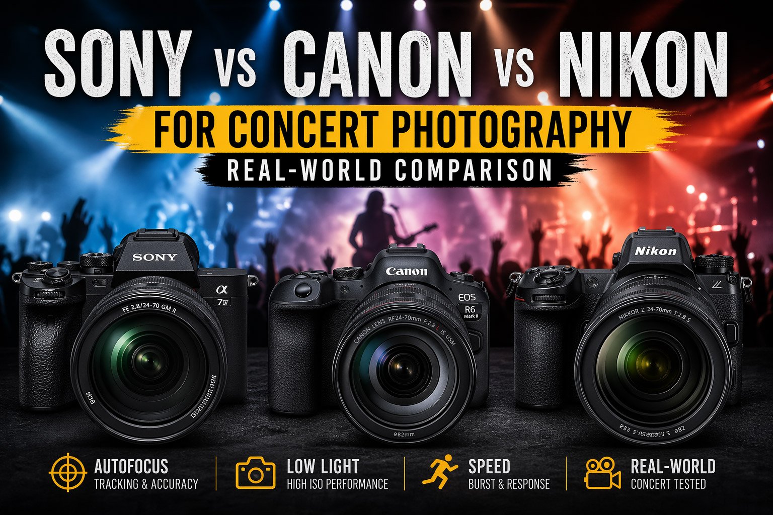 sony vs canon vs nikon for concert photography comparison