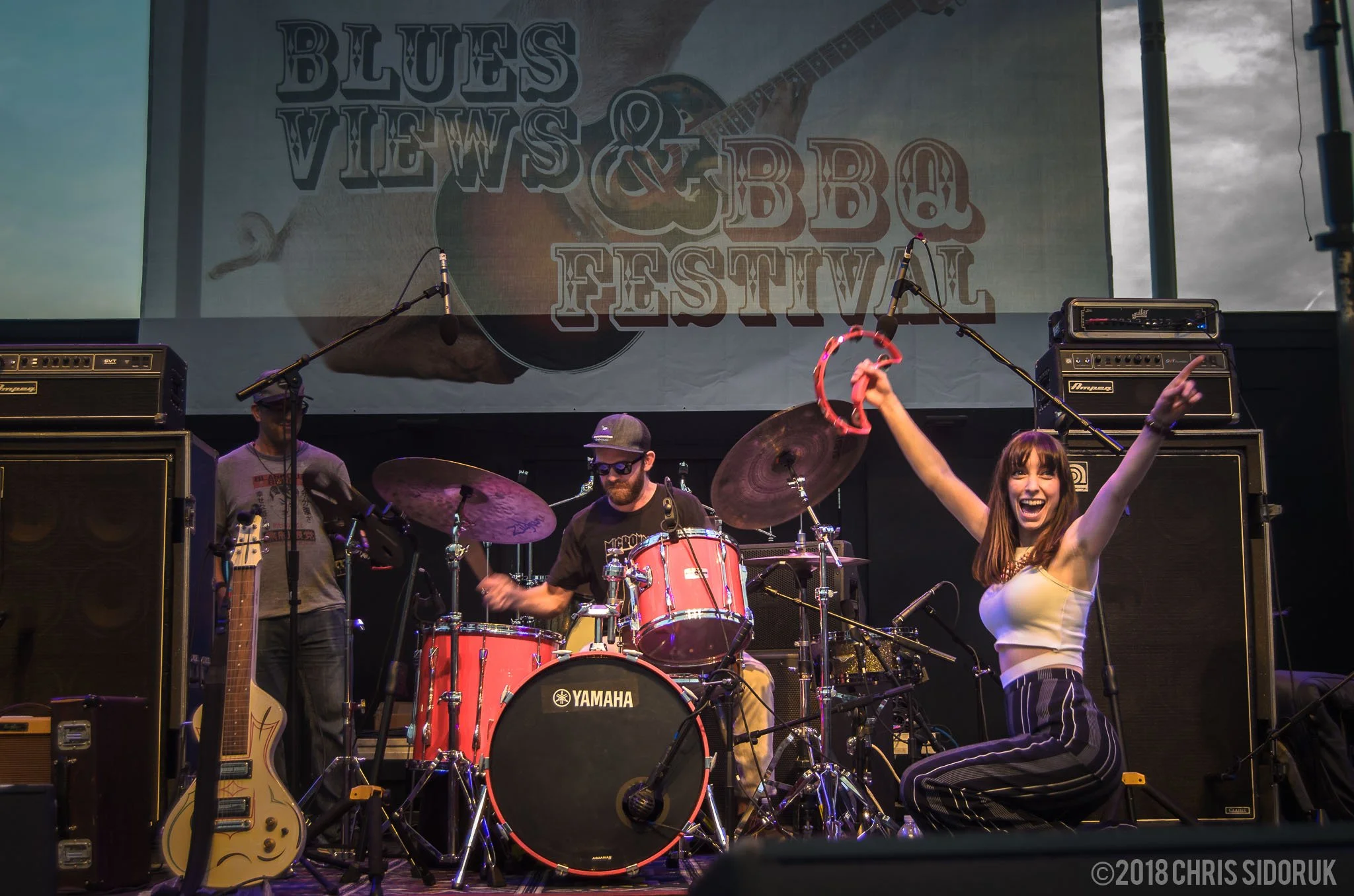 Sister Sparrow & The Dirty Birds on stage during the Blues, Views & BBQ Festival at Levitt Pavilion in Westport, Connecticut – September 2018