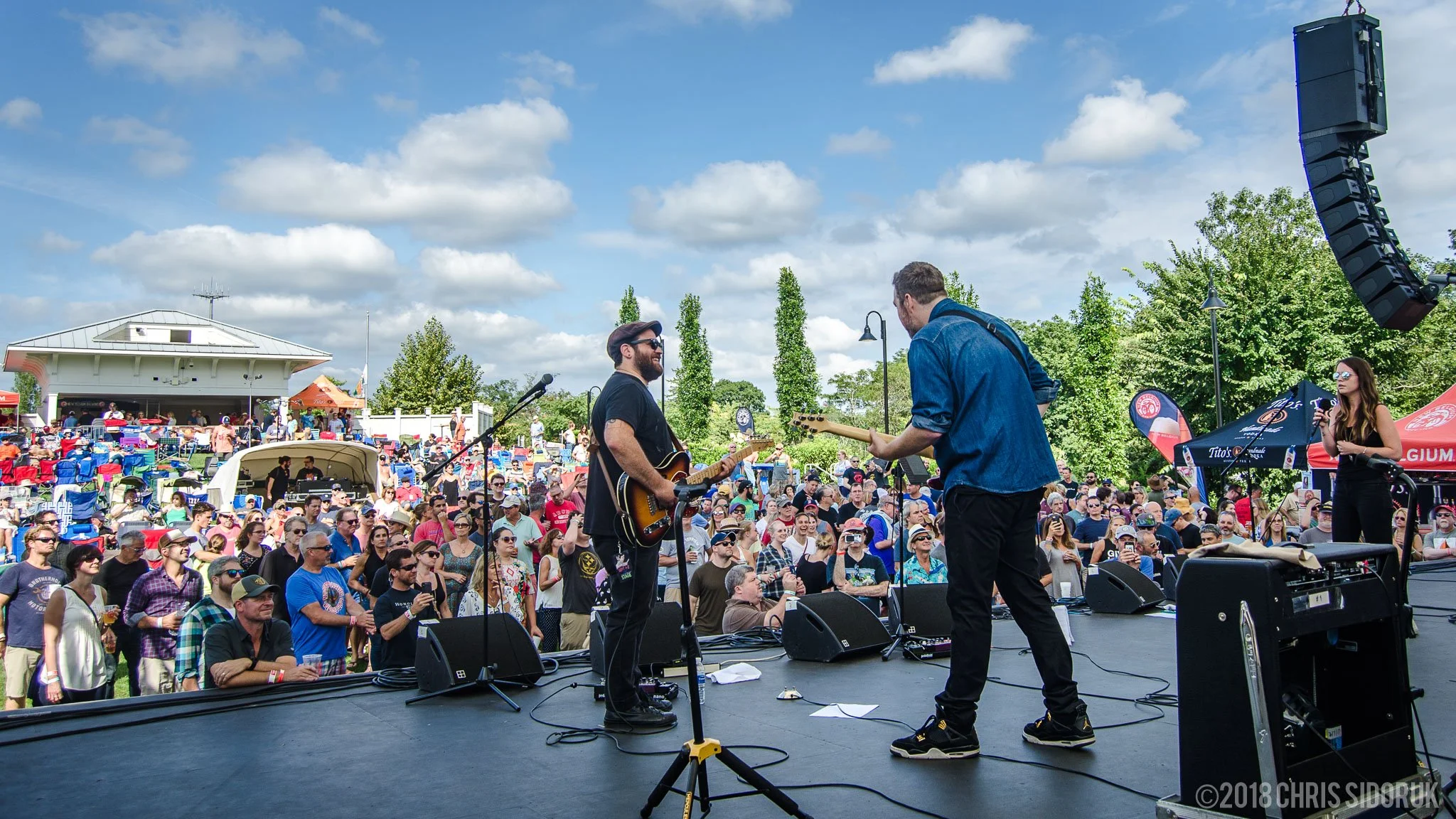 Eric Krasno Band live  during the Blues, Views & BBQ Festival at Levitt Pavilion in Westport, Connecticut – September 2018.