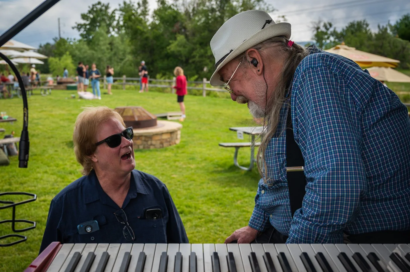 Jon Truelson(Creamery Station) catching up with an old friend before the show.