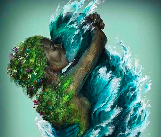 couple made of water and earth