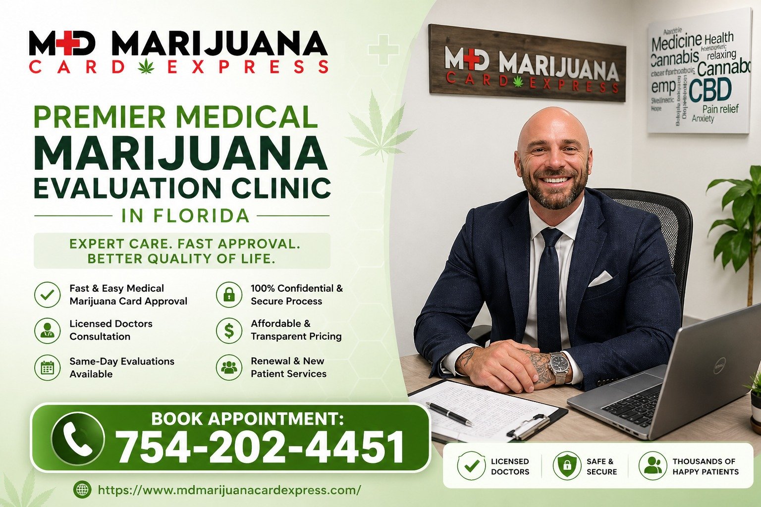 Get Fast, Reliable, and Confidential Medical Marijuana Evaluations in Florida with MD Marijuana Card Express