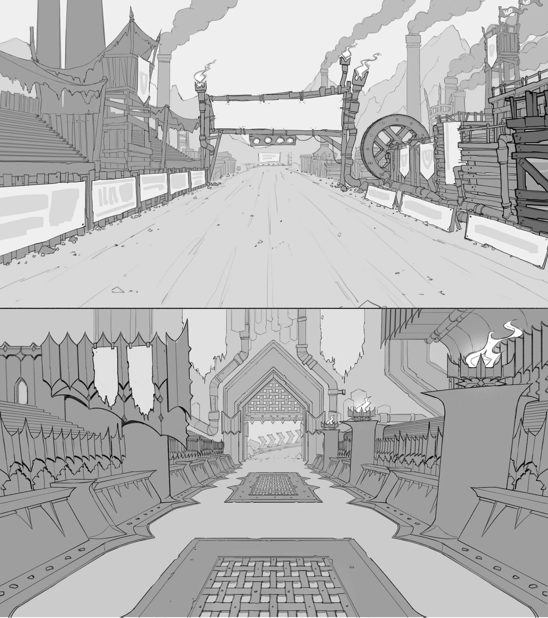 WB kart starting line LOTR mordor 01.jpg
