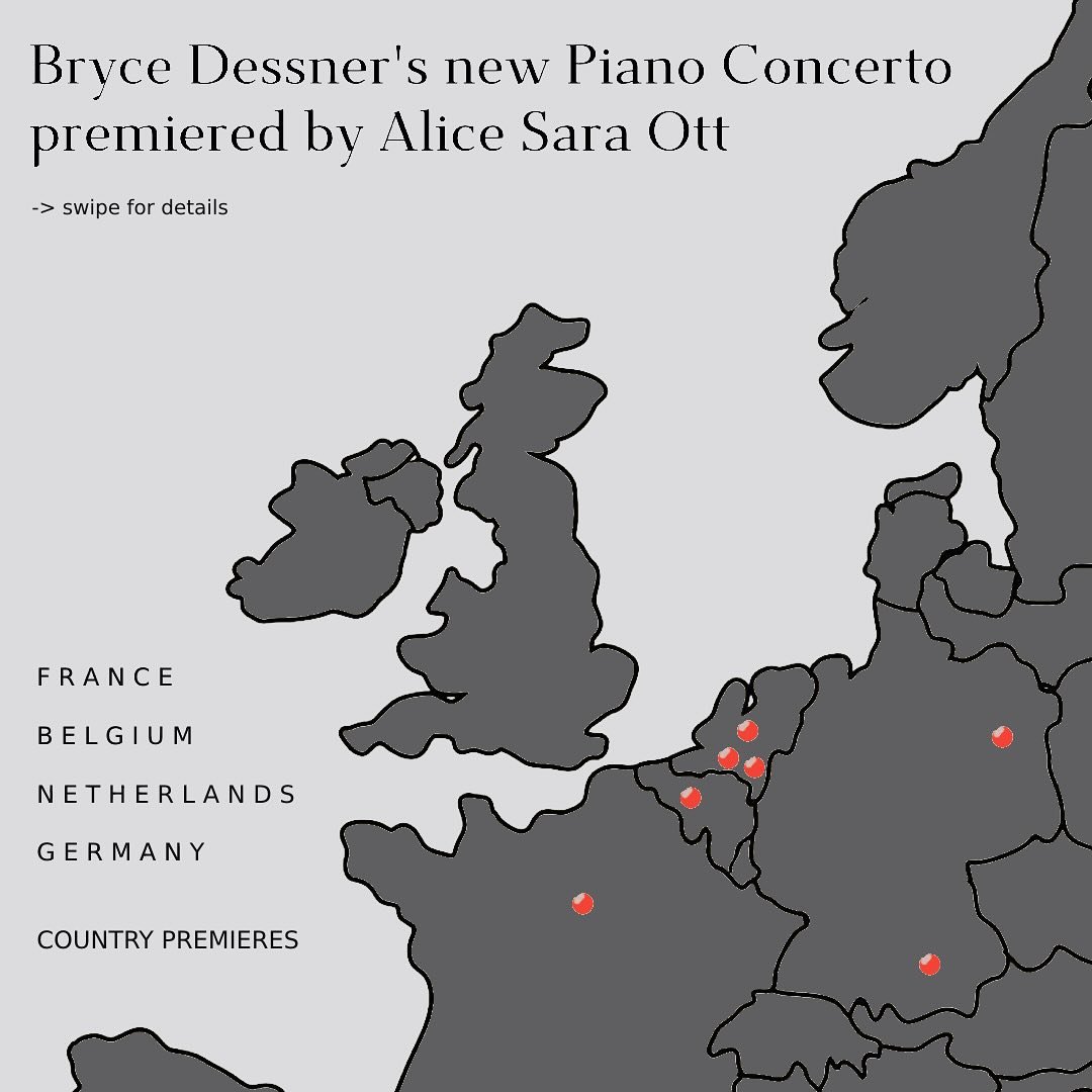 Excited to continue the journey of Bryce Dessner&rsquo;s Piano Concerto, performed by the remarkable Alice Sara Ott. After its premieres with the Tonhalle-Orchester Z&uuml;rich, the Philharmonia Orchestra and the Cincinnati Symphony this captivating 
