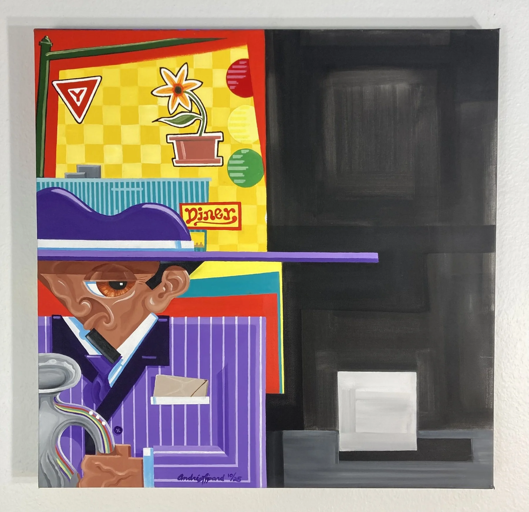 "Self Conflict #4" 24"x24" $2,300 oil on canvas, click to enlarge