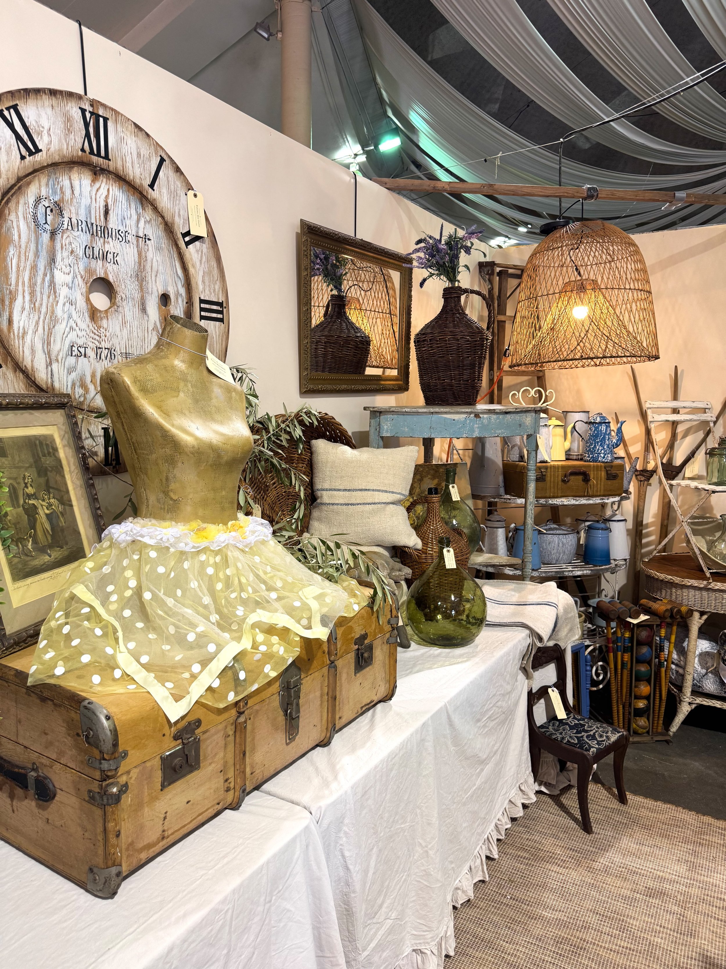 An amazing weekend debuting Flying Miz Daisy Mercantile at the @sbantiqueshow .

Our favorite part wasn&rsquo;t the antiques (although there were plenty of beautiful old things), it was meeting so many new faces and catching up with familiar ones.

W
