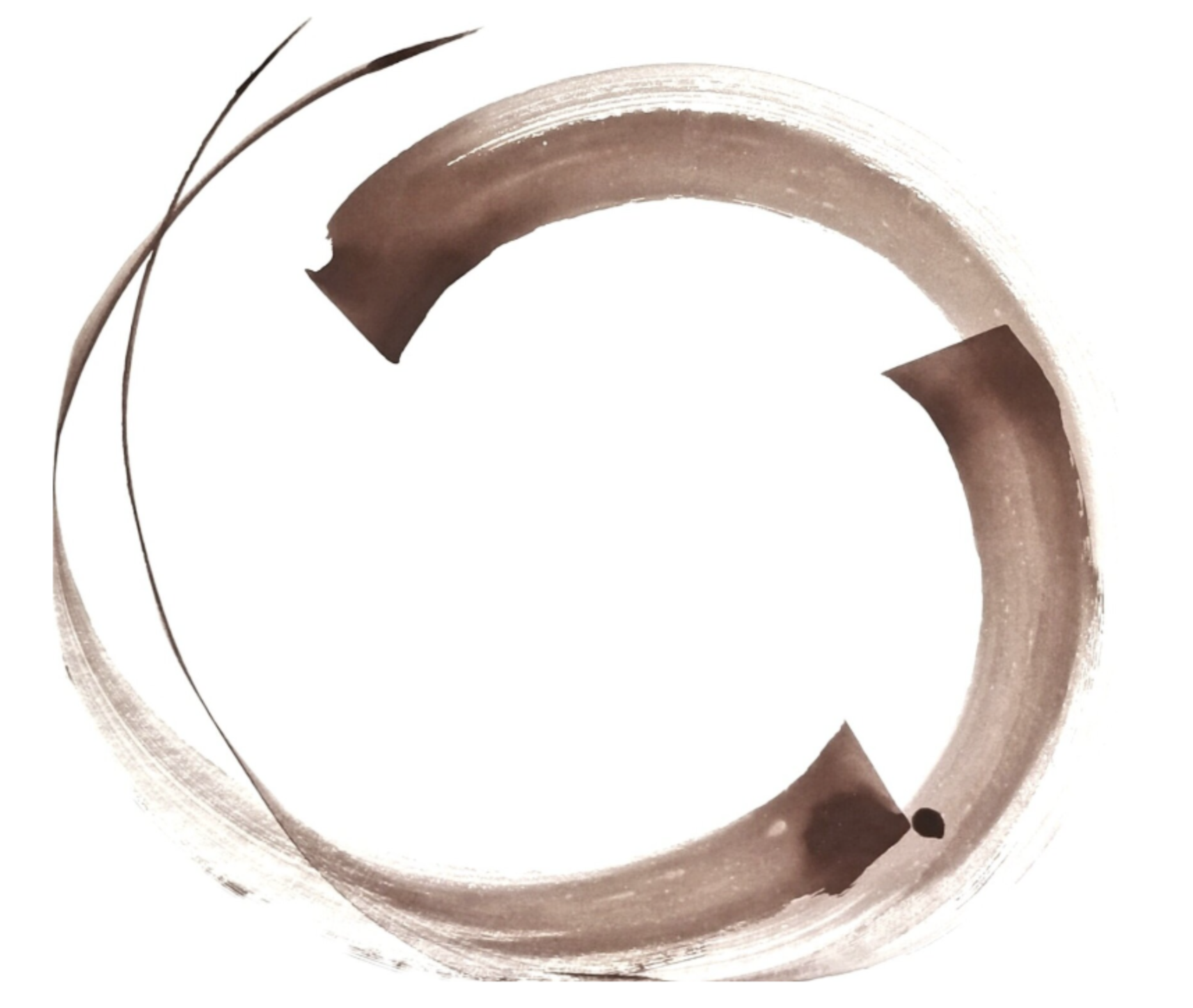 SOLD/ 
The Art Of Listening series: "Enso With Reed 1/3"  -- 22" x  30", watercolor & walnut on Stonehenge paper. Featured on "Art Propelled" 