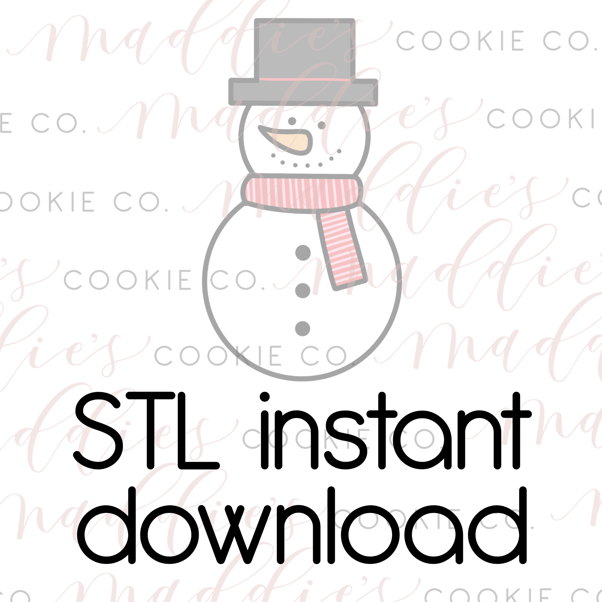 Snowman Cookie Cutter STL File