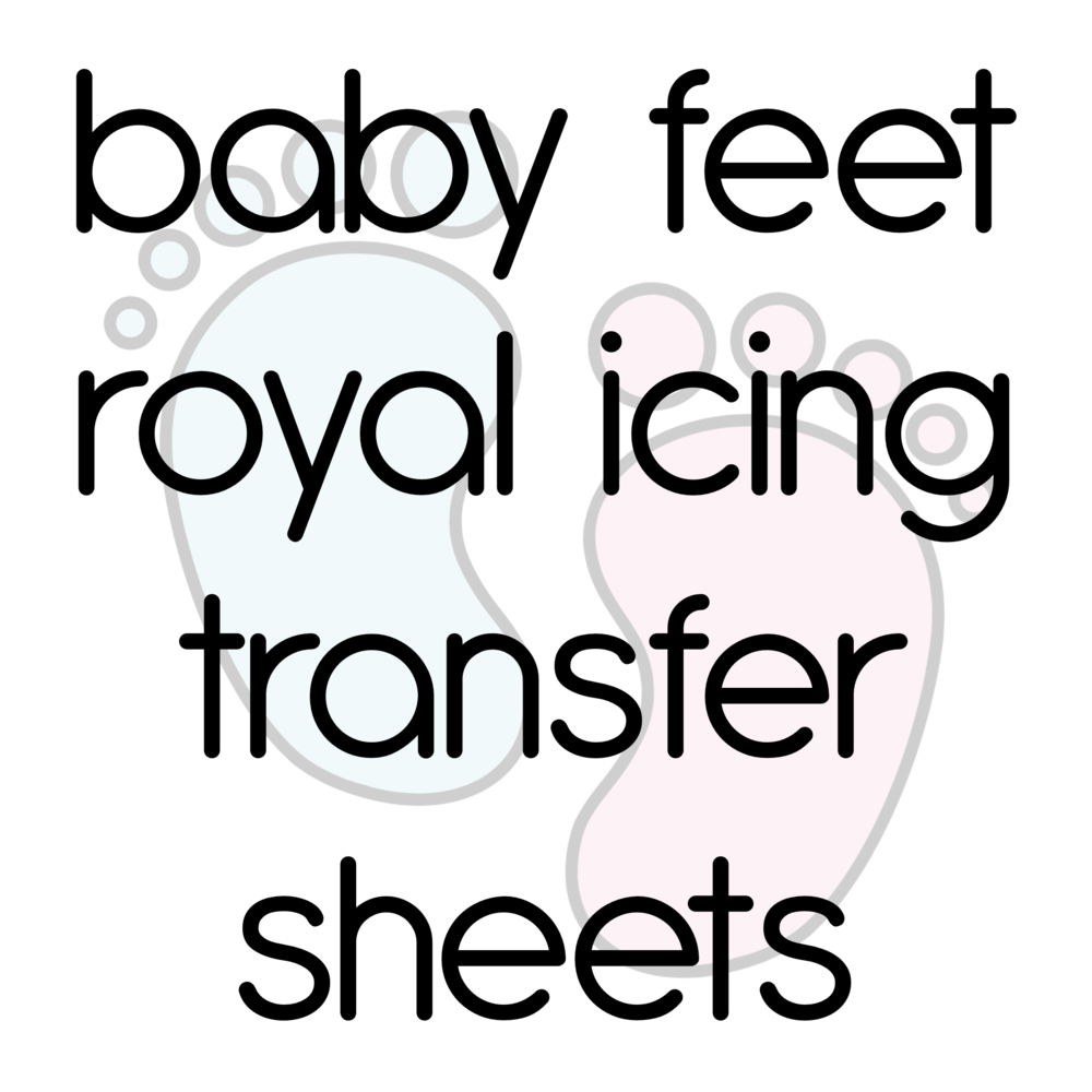 Baby Socks Royal Icing Transfer Design (4 sizes)