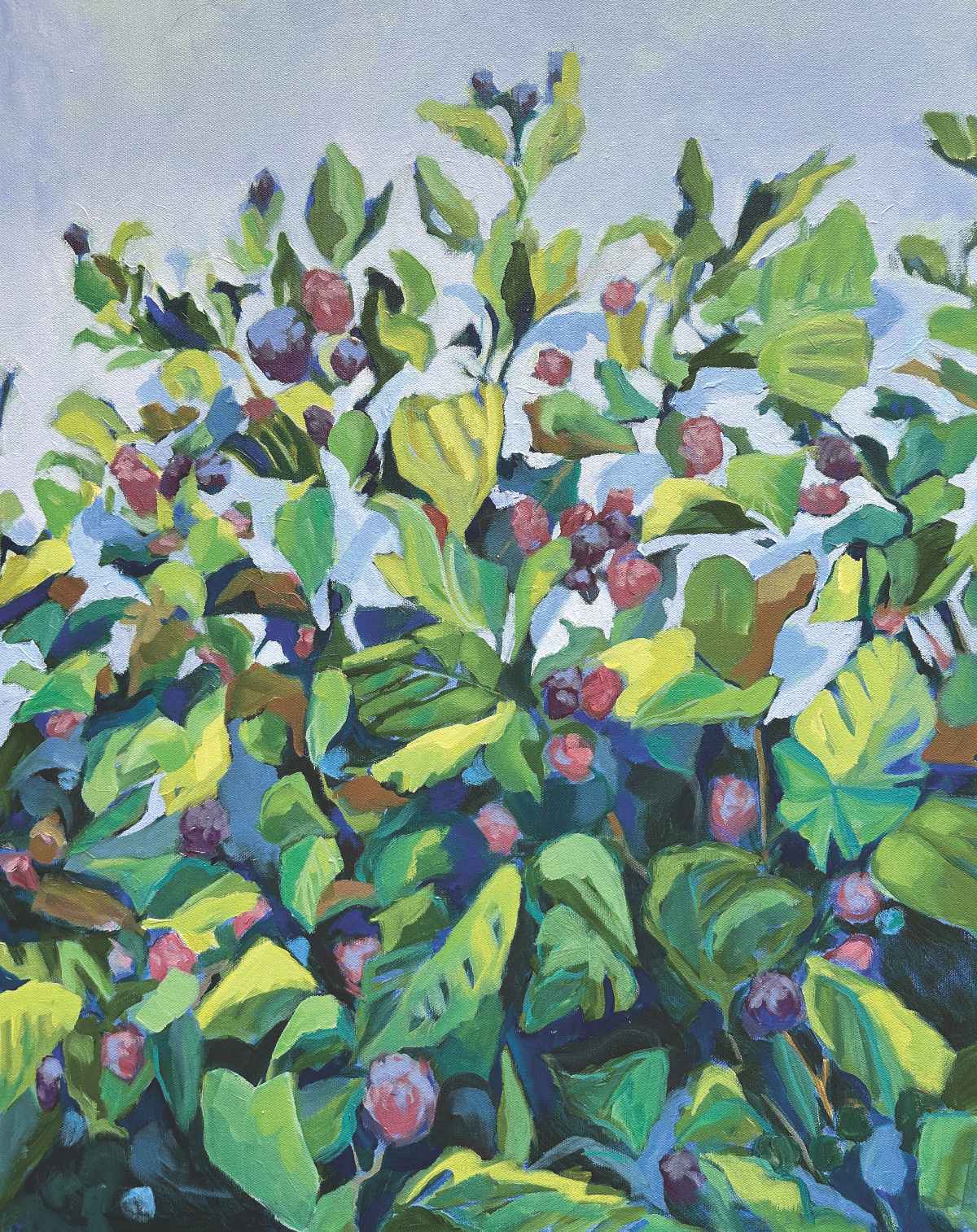 "Full Bucket," 24x30" acrylic on canvas