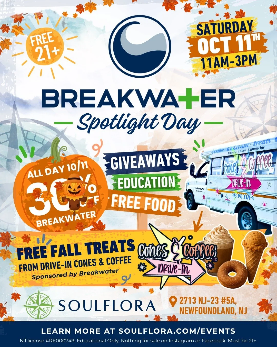 🌊 Breakwater Takes Over SoulFlora!
Saturday, Oct 11 &middot; 11AM&ndash;3PM

Join us at SoulFlora this Saturday as we welcome Breakwater for a special spotlight event! Enjoy FREE fall-themed treats from @driveinccllc , learn from the Breakwater team