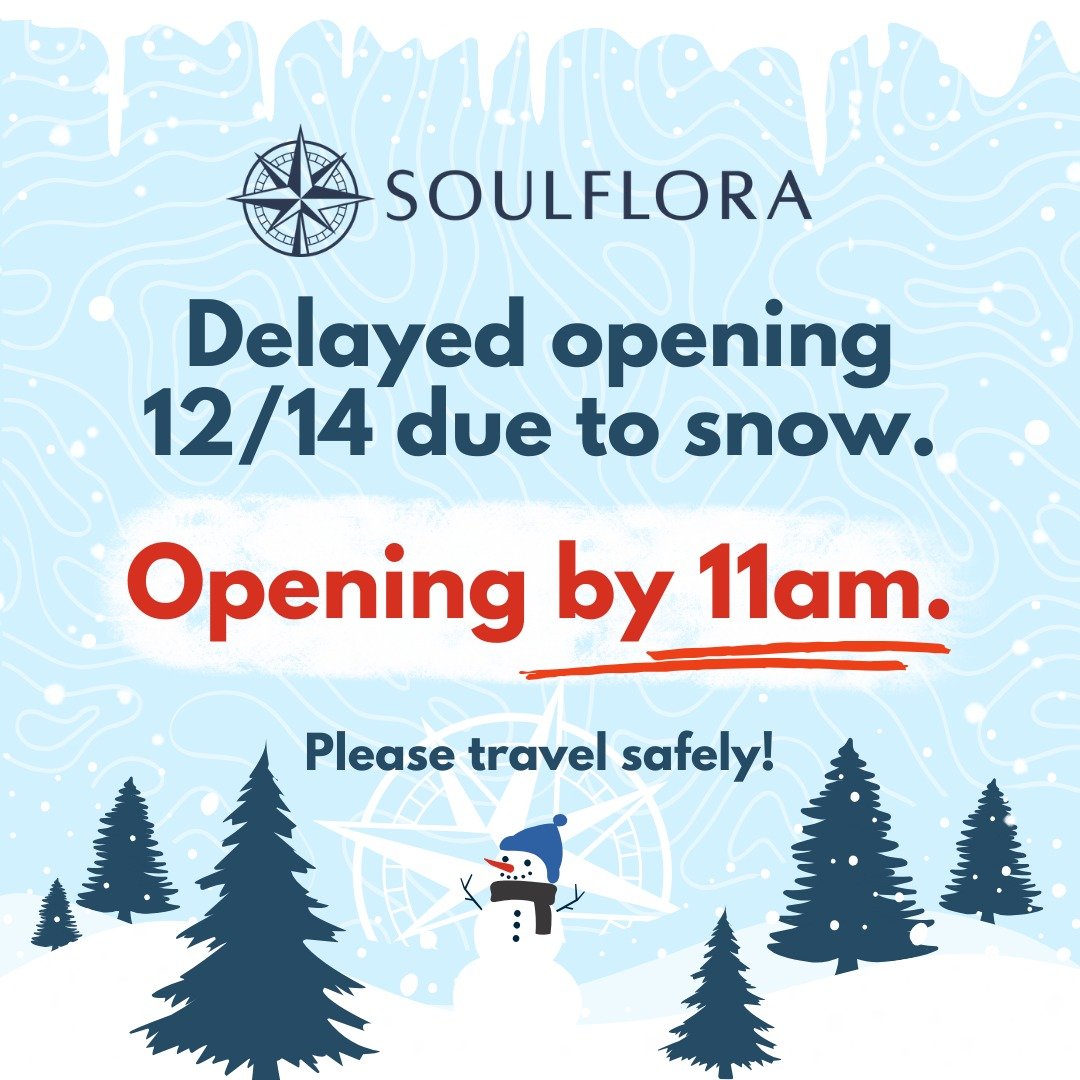 🚨 Delayed Opening 🚨

Due to the snow, we plan to open around 11 AM today, 12/14.
Please travel safely. We will be open until 9 PM. ❄️