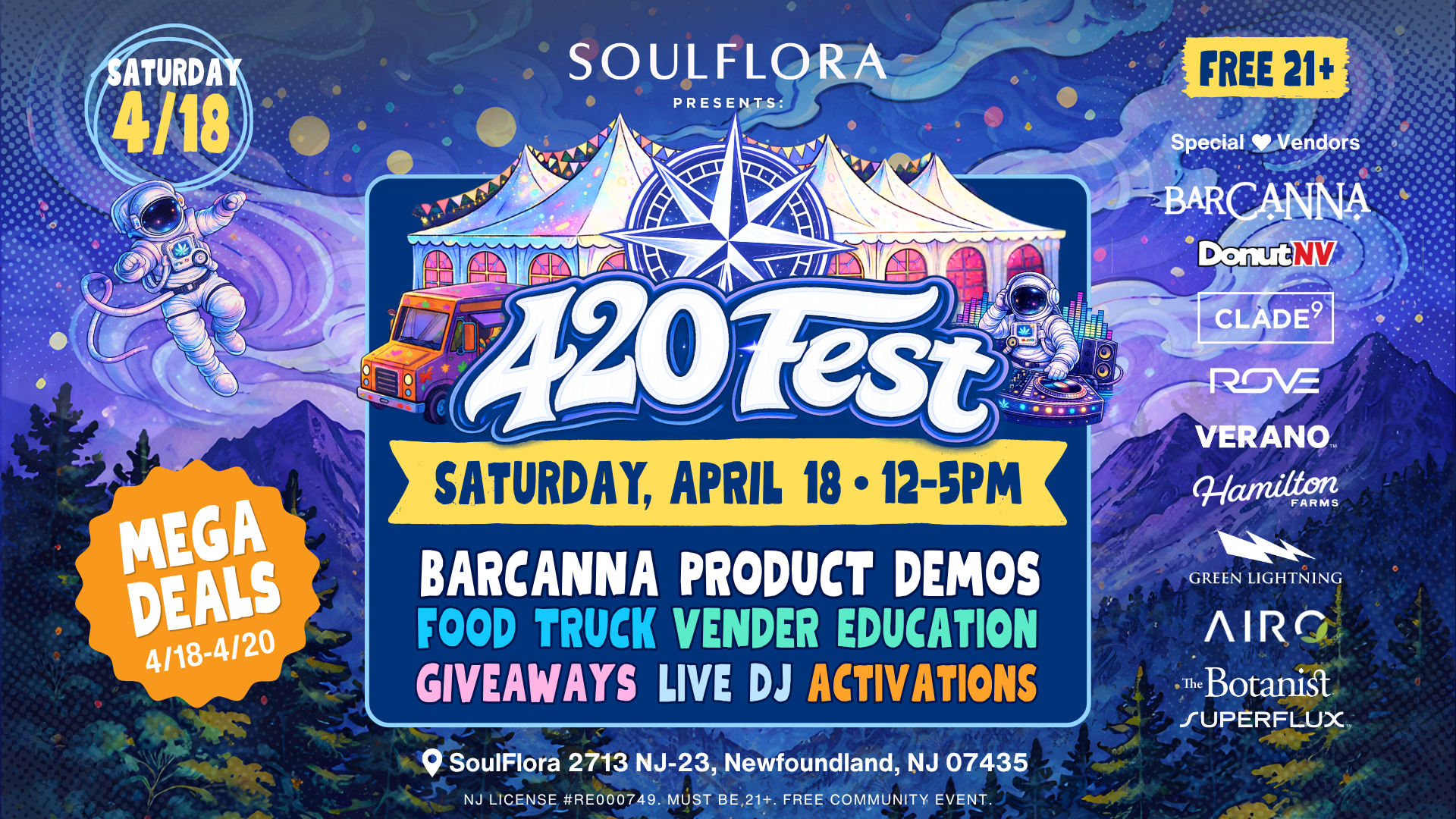 SoulFlora 420 Fest 4/18 12-5pm