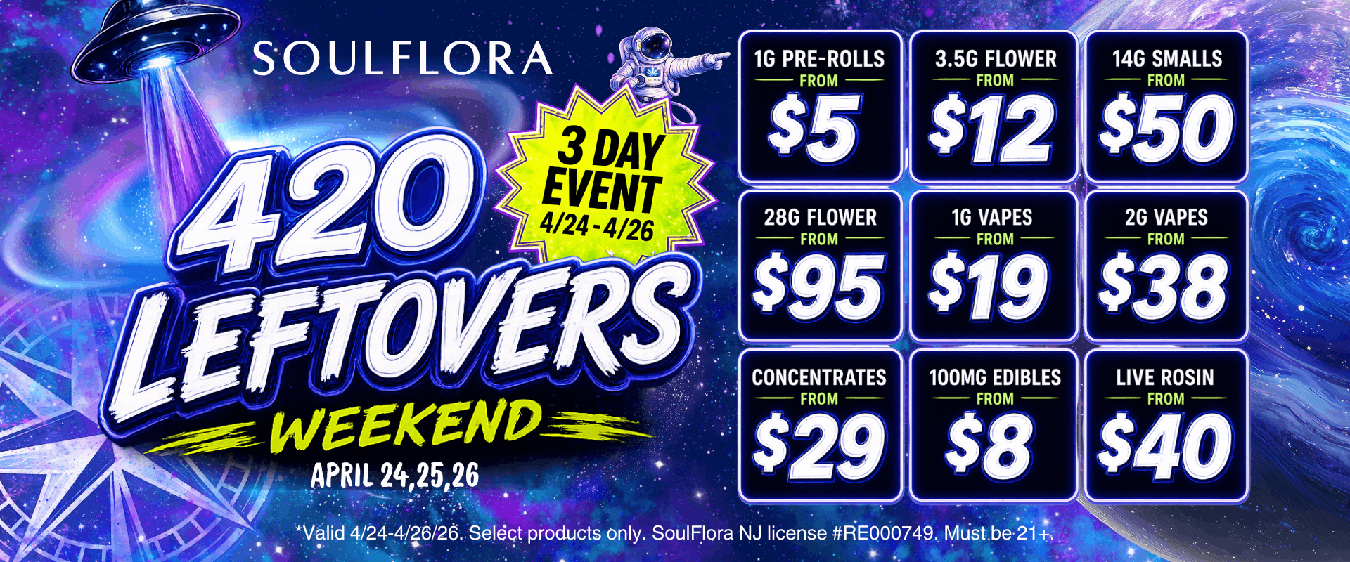 420 Leftovers Sale 4/24-4/26