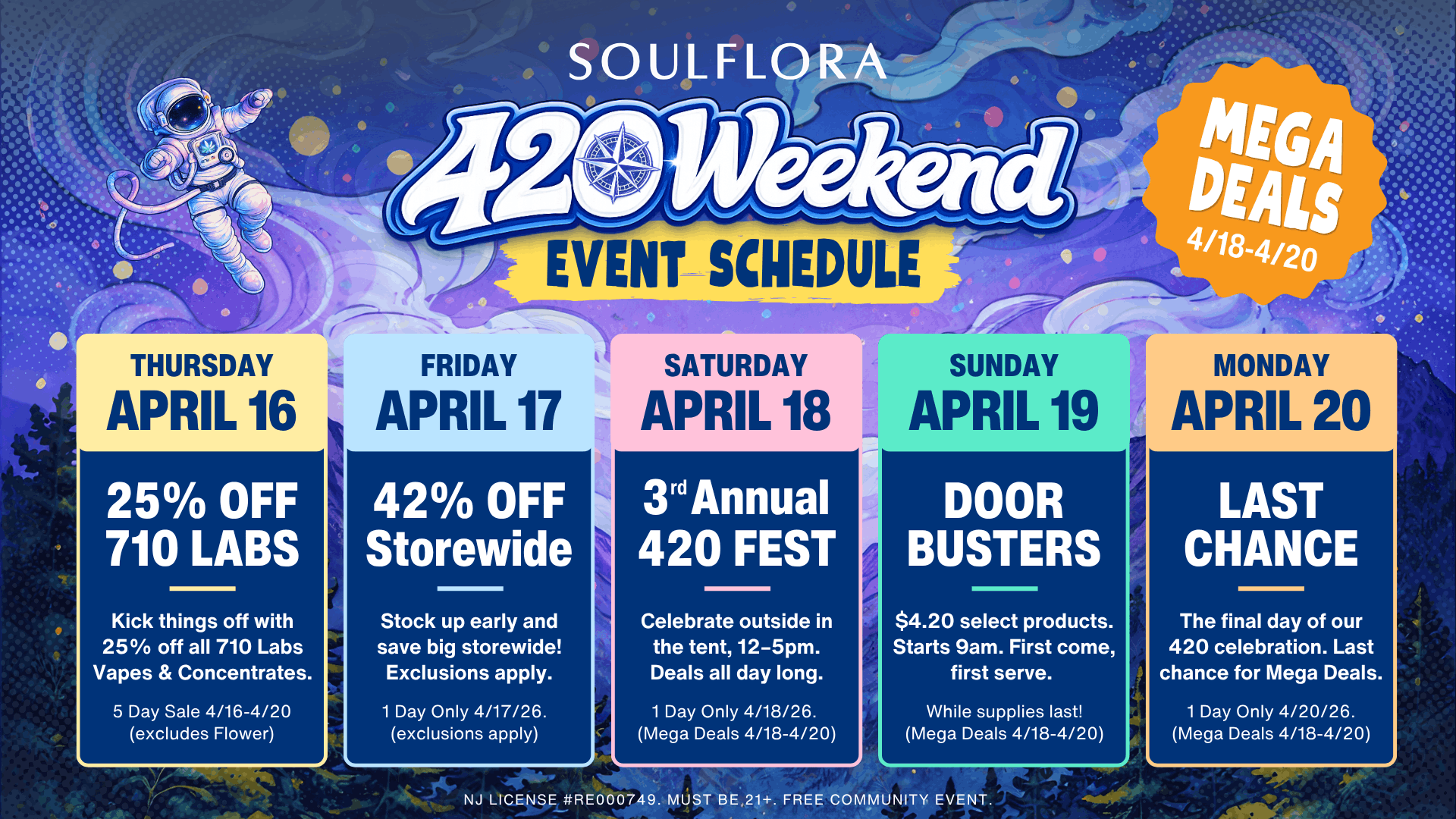 420 Weekend Event Schedule