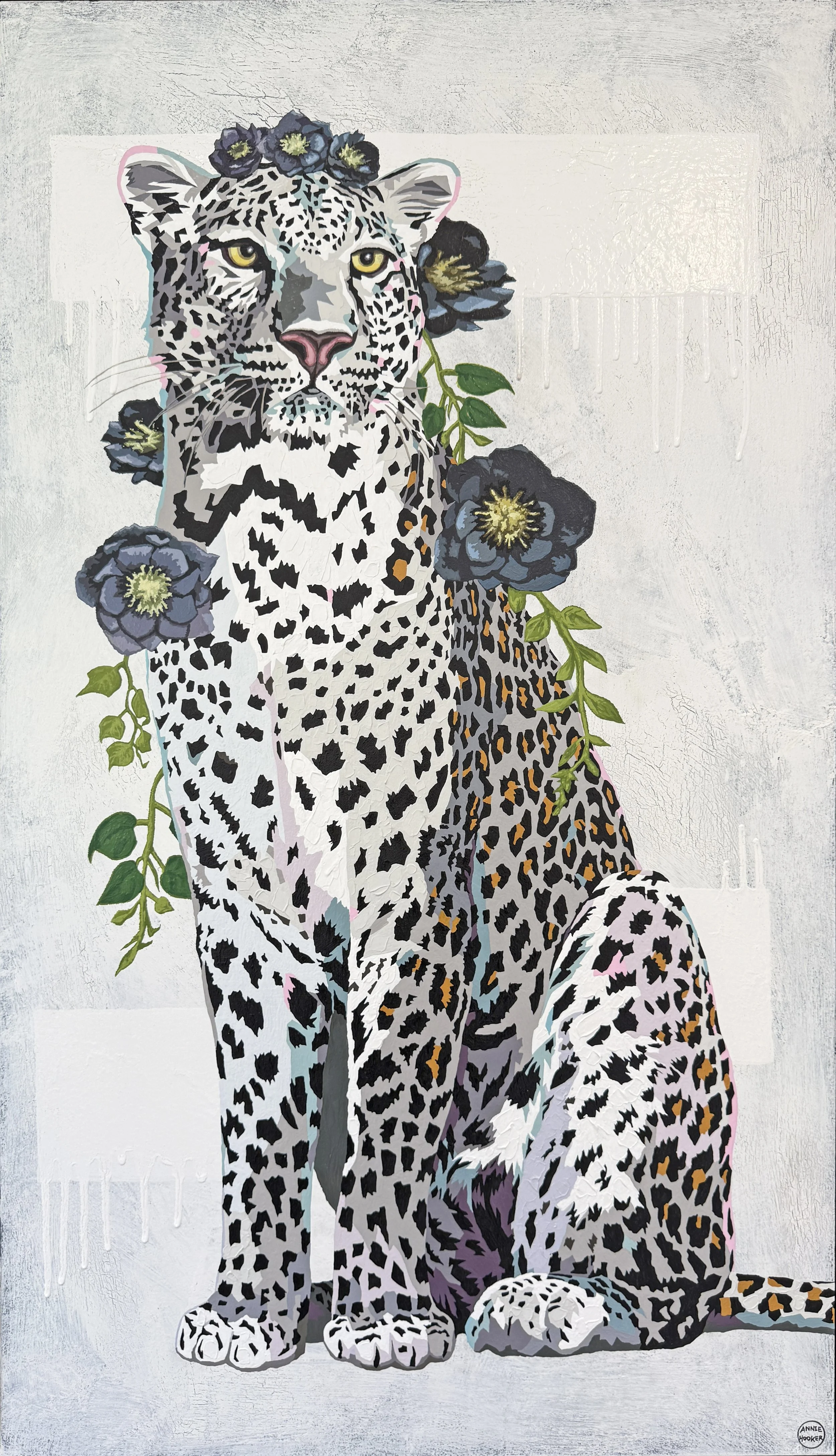 'Christmas Rose'  18" x 32"  -SOLD ◍