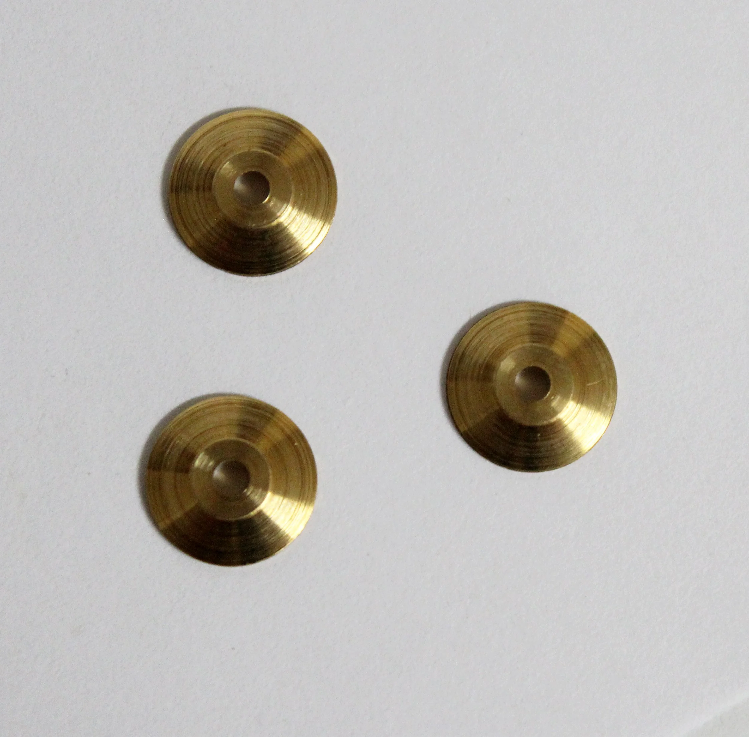 Three Tall Case Clock Hand Washers, Machined