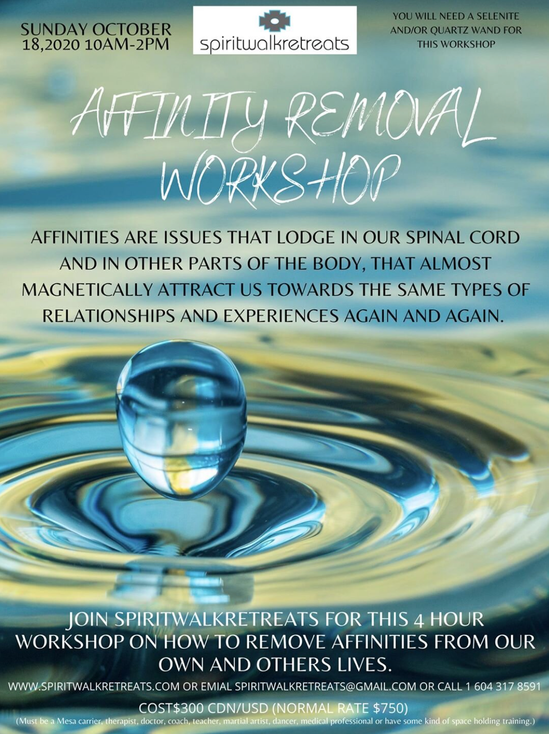 Affinity Removal Workshop - Spiritwalk Consulting