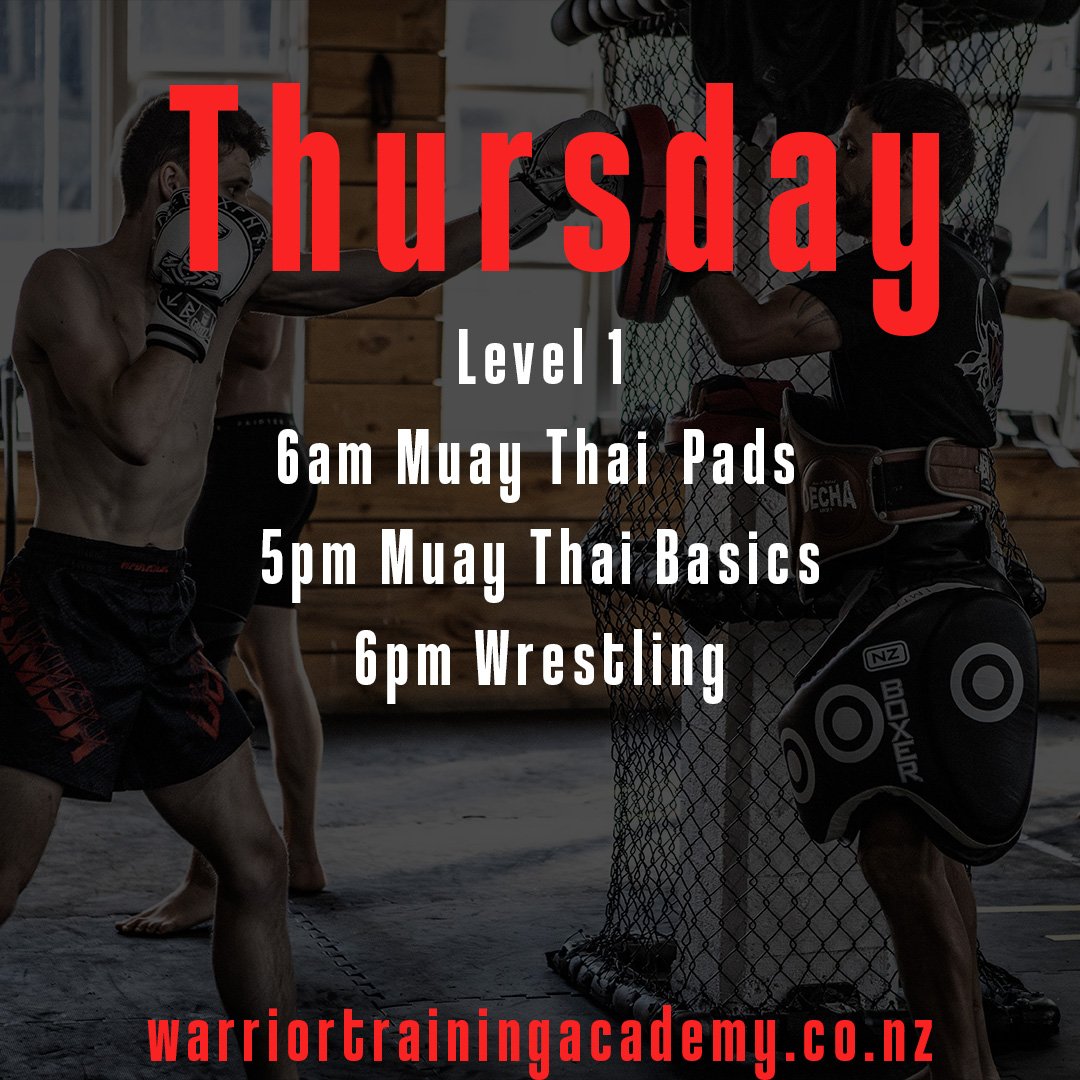 Thursday schedule. Sharpen your skills.