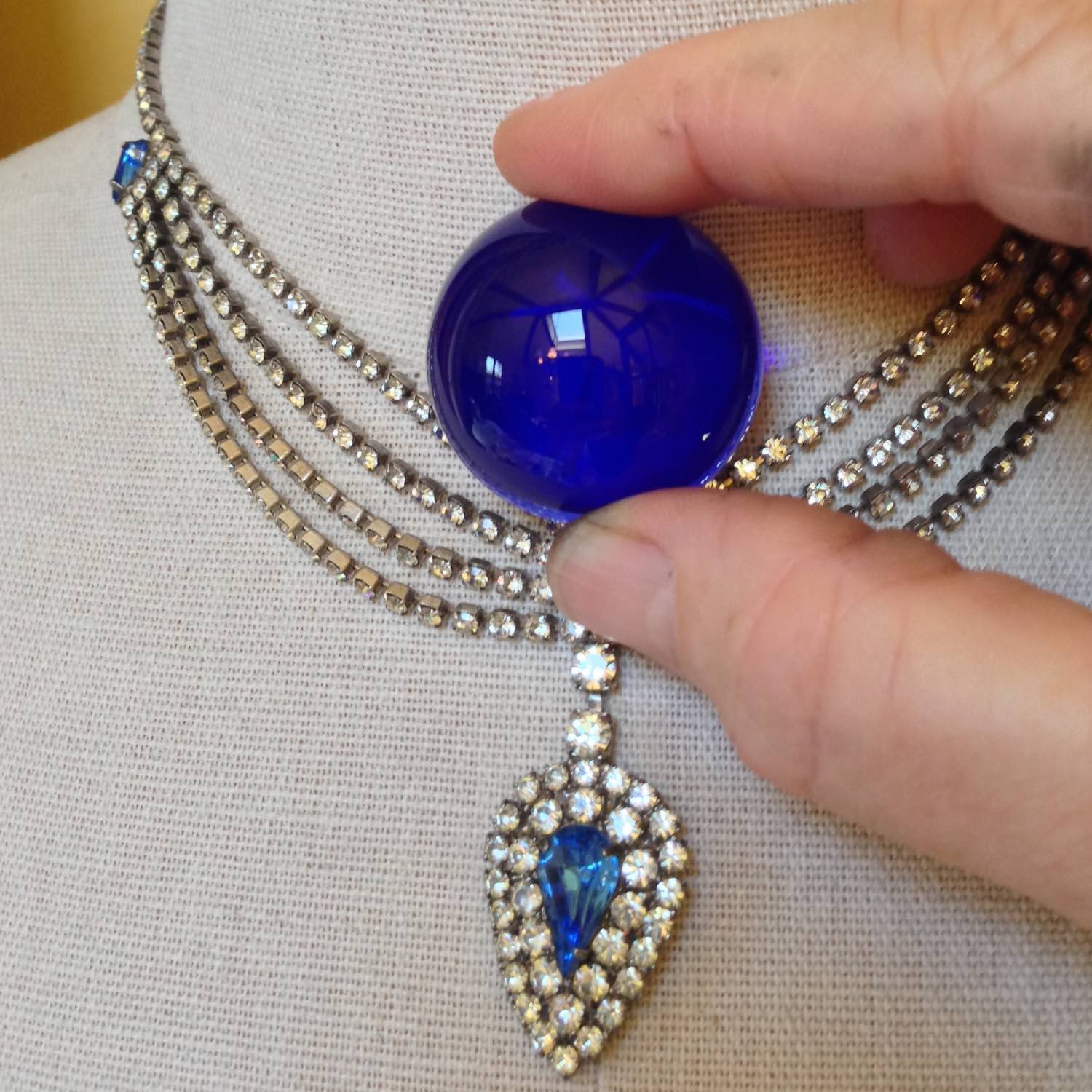 Sapphire Necklace Gold 18kt - 444 For Sale on 1stDibs | osrs sapphire  necklace