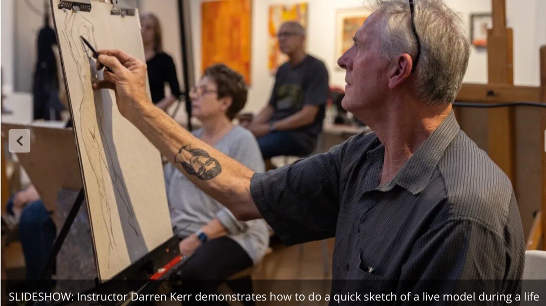 Wonderful article in @paloaltoonline this week by Sheryl Nonnenberg with photography by @itsmagalig featuring my Life Drawing class at Pacific Art League, with shout out to models @patient_unfolding and Sienna (typo had her as Sierra :-). Here is the