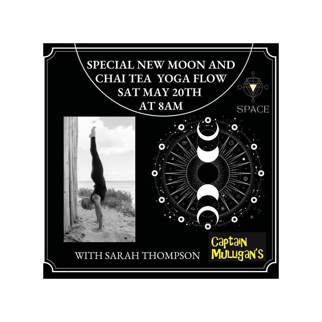 This Saturday (20th May) we will be doing something spontaneous and a little special to celebrate the May New Moon in Taurus ♉️ 🌚.

Come and join us for an hour-long vinyasa flow yoga class (8-9am) on the lovely upper deck at Captain Mulligans, foll