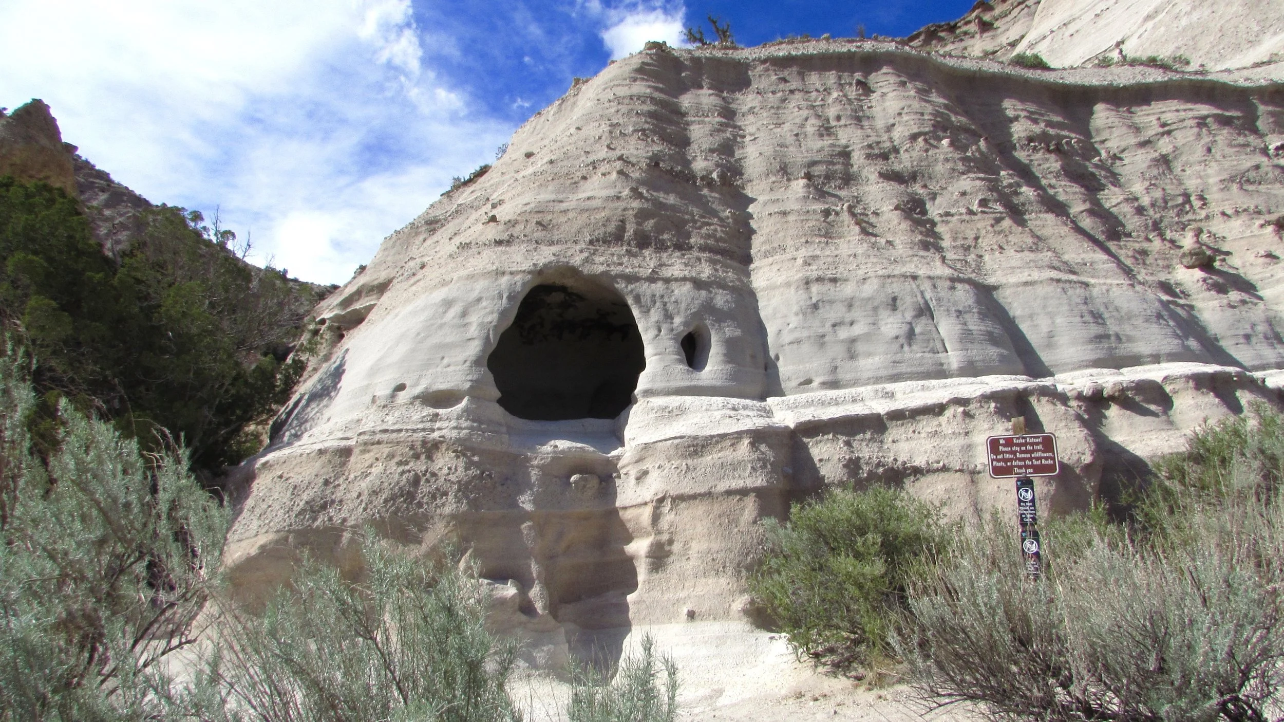 Cavates in Kasha Katuwe Tent Rocks National Monument in New Mexico Carved by Ancestral Puebloans
