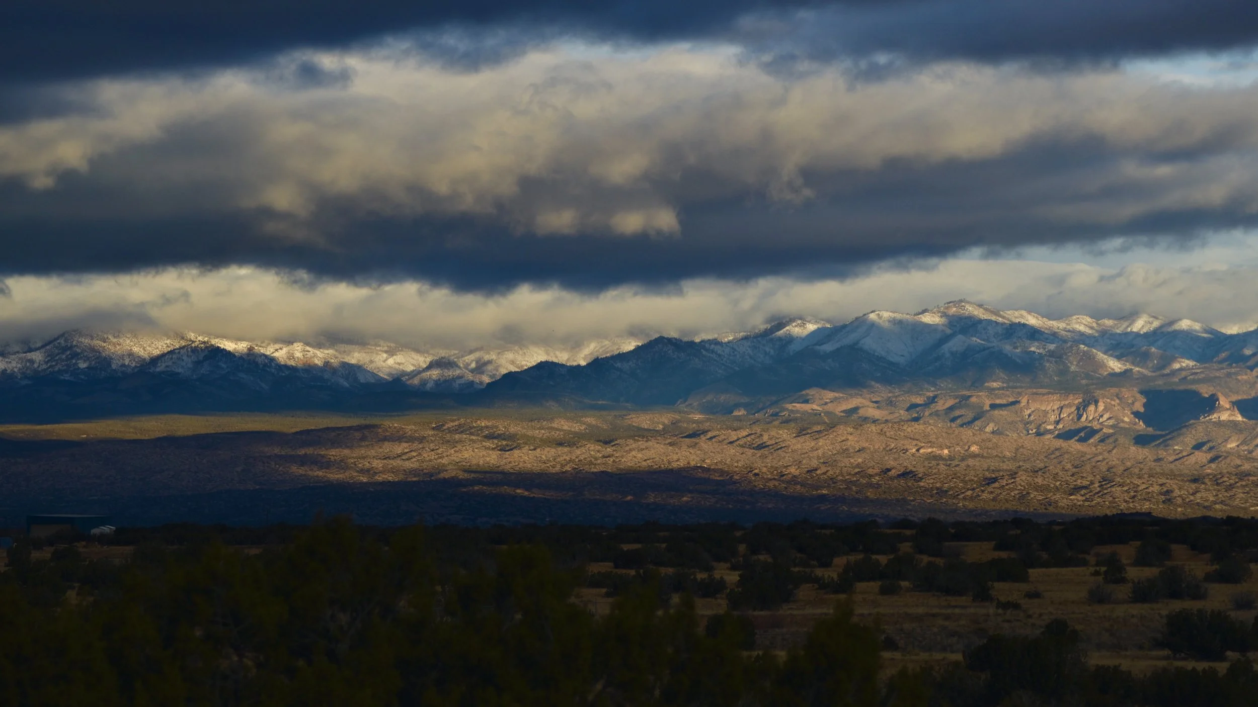 View of Jemez Mountains from I-25