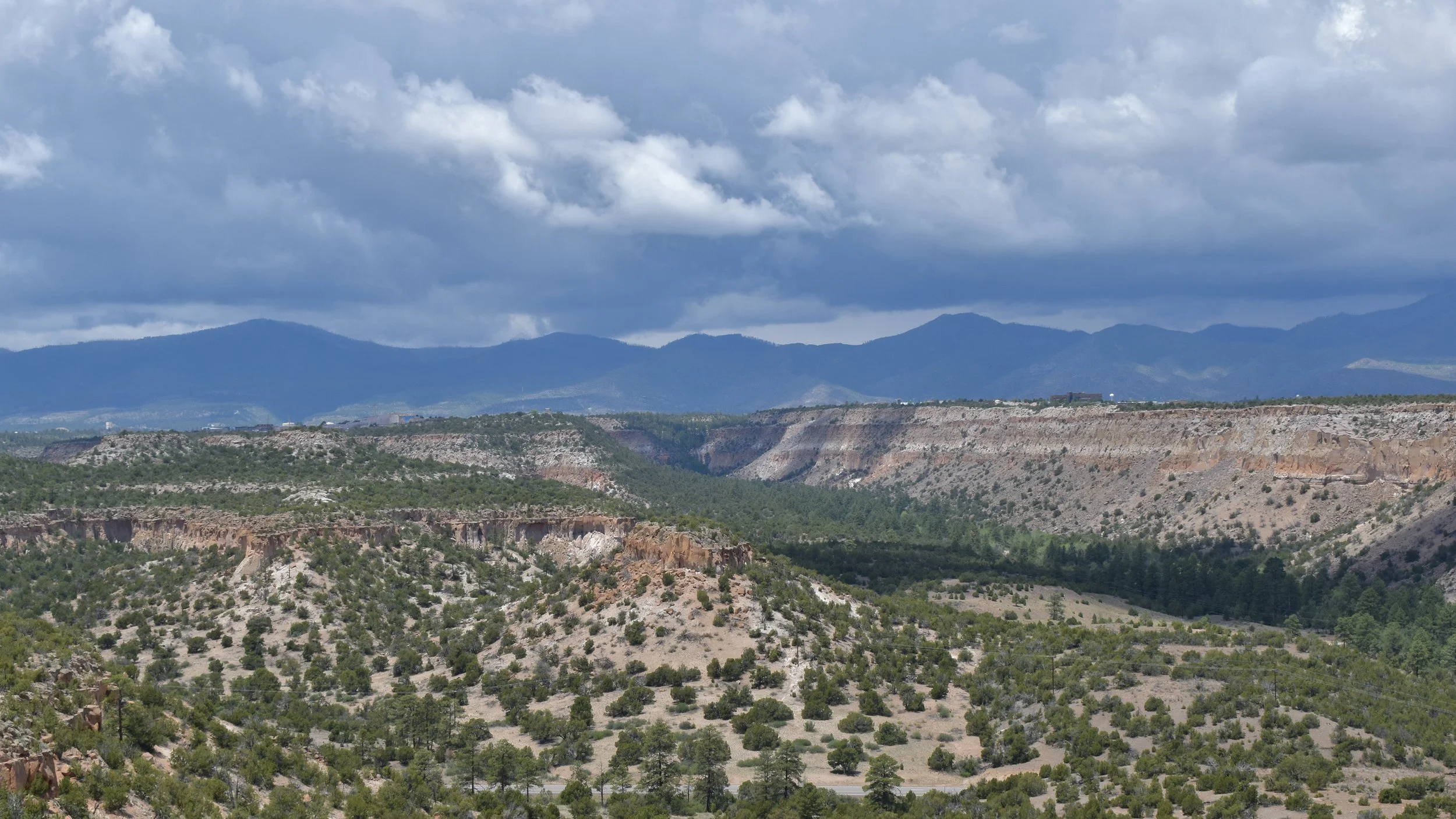 Jemez Mountains, a Storm, &amp; Rio Grande from White Rock Overlook Park