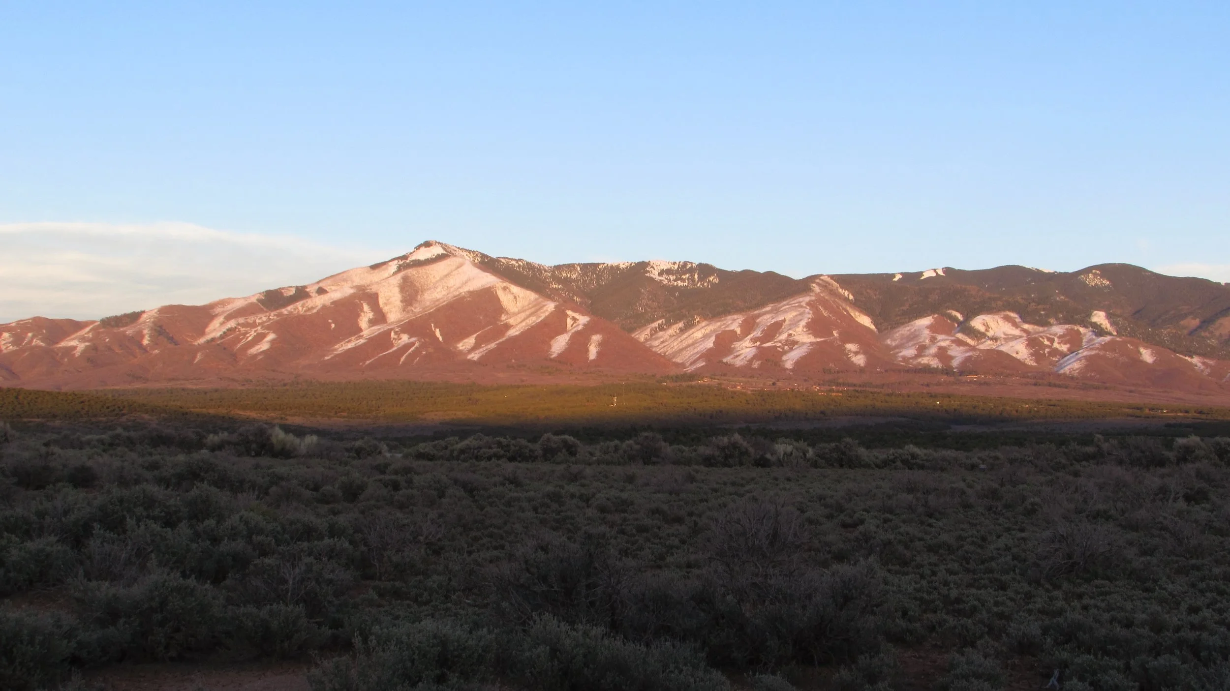 Sangre de Christo Mountains at Sunset from La Junta Campground