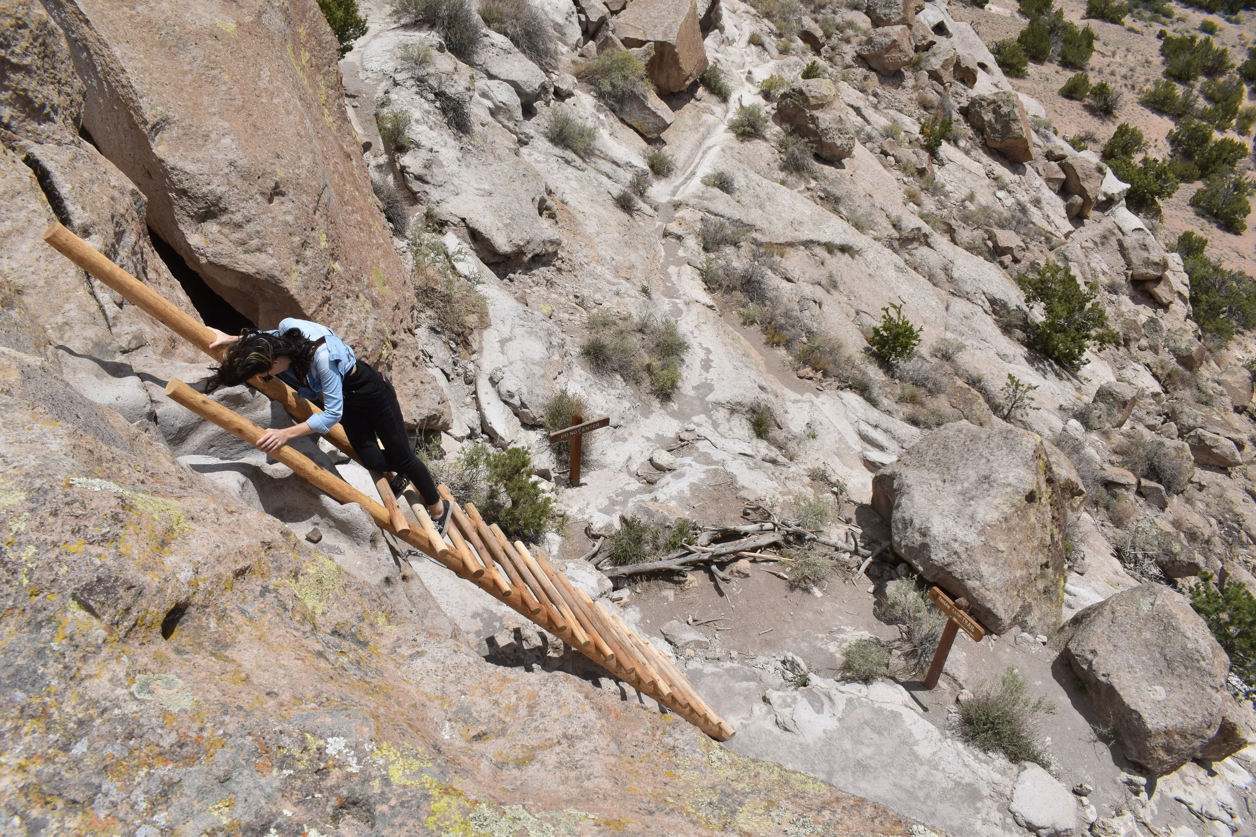 My Wife &amp; a Ladder at Tsankawi