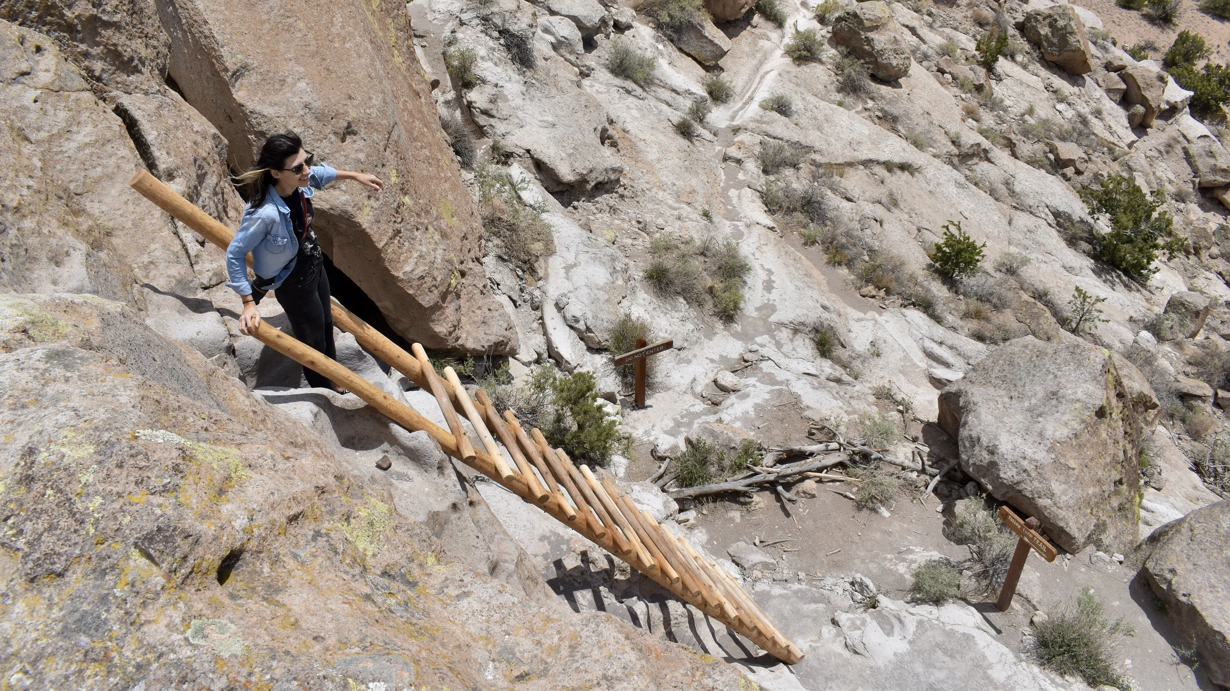 My Wife &amp; a Ladder at Tsankawi