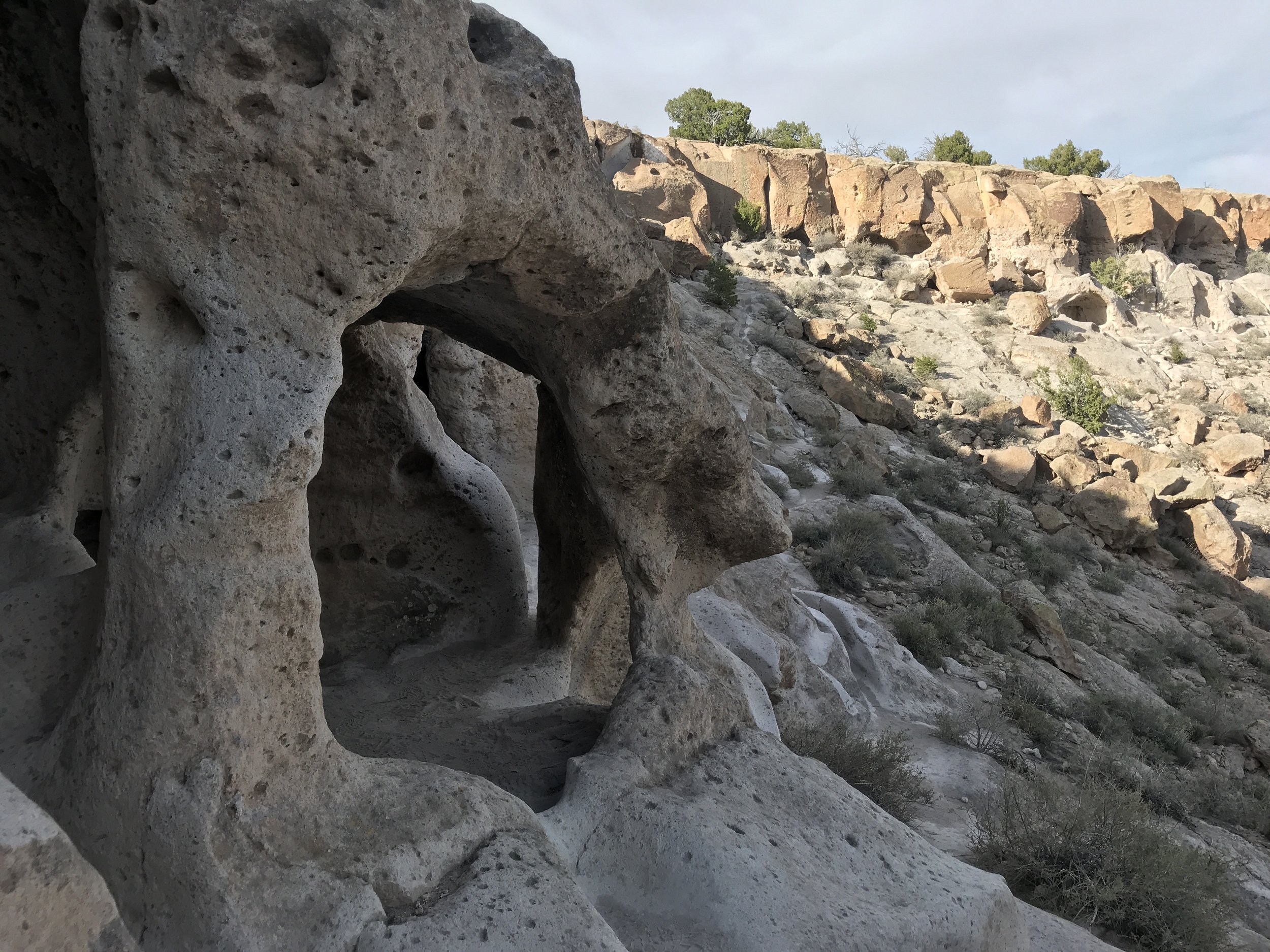 Cavates at Tsankawi in Bandelier National Monument