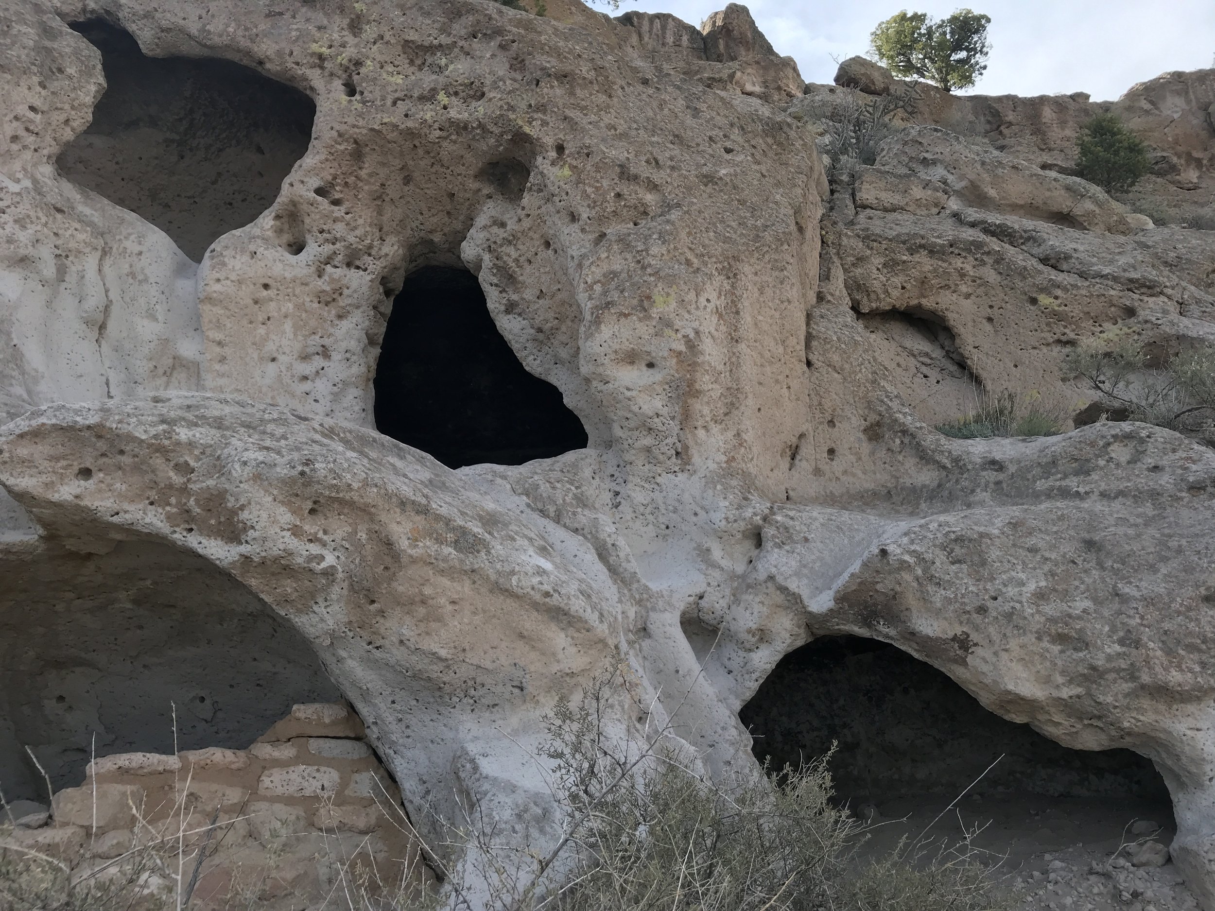 Cavates at Tsankawi in Bandelier National Monument