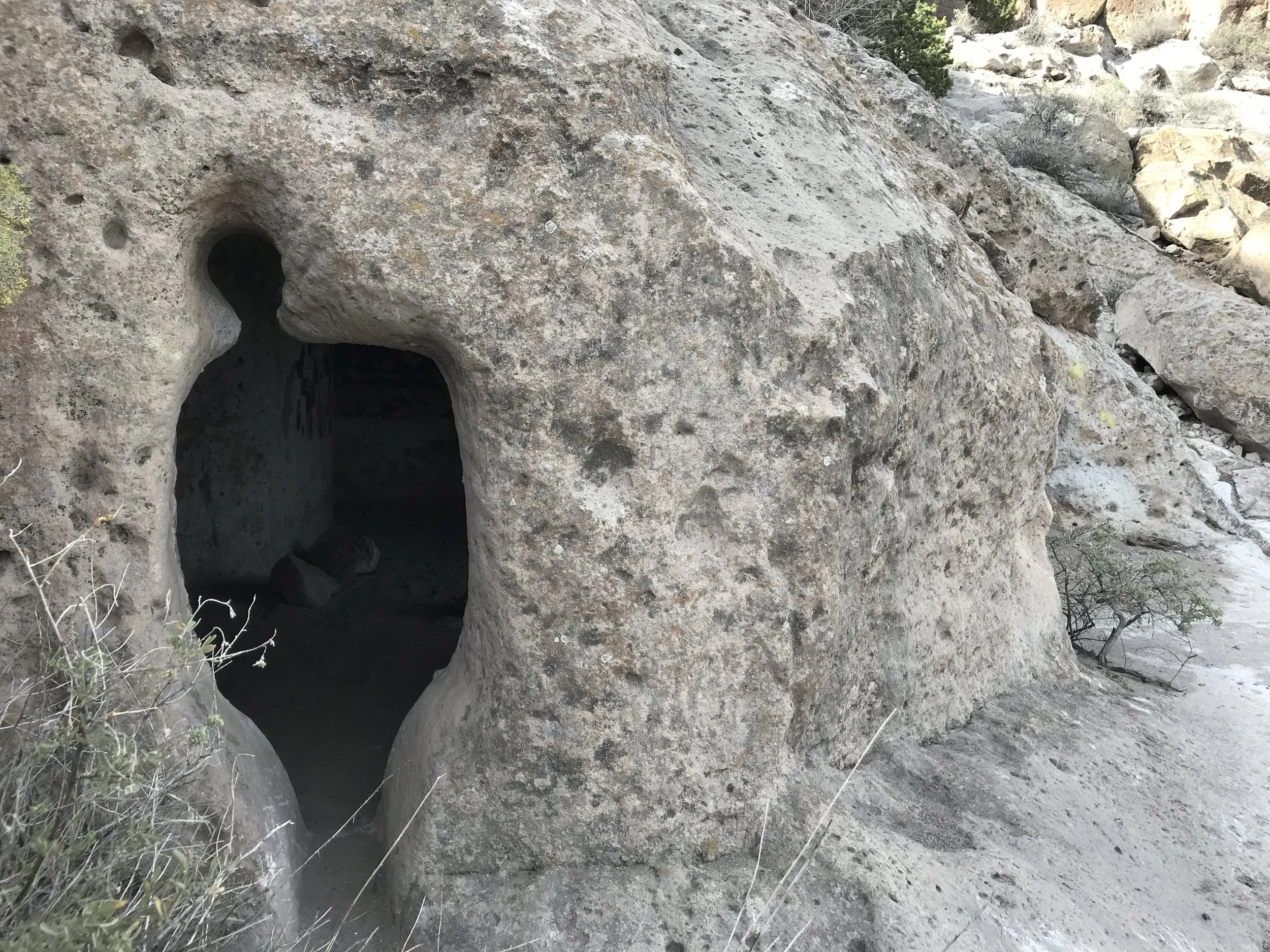 Cavates at Tsankawi in Bandelier National Monument