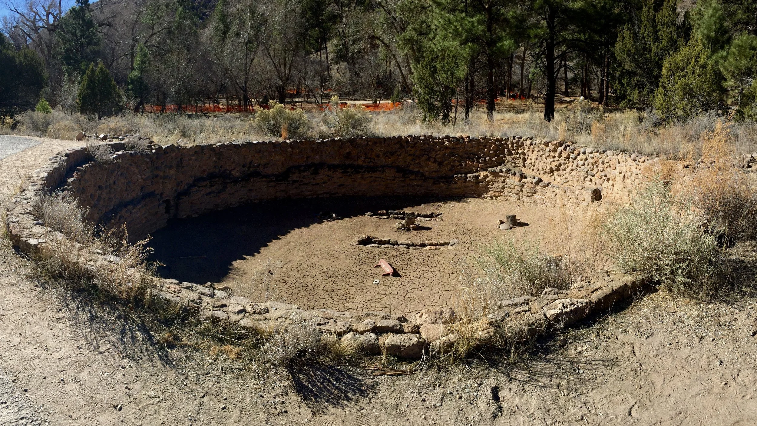 Kiva at Tusayin Ruins at Bandelier National Monument