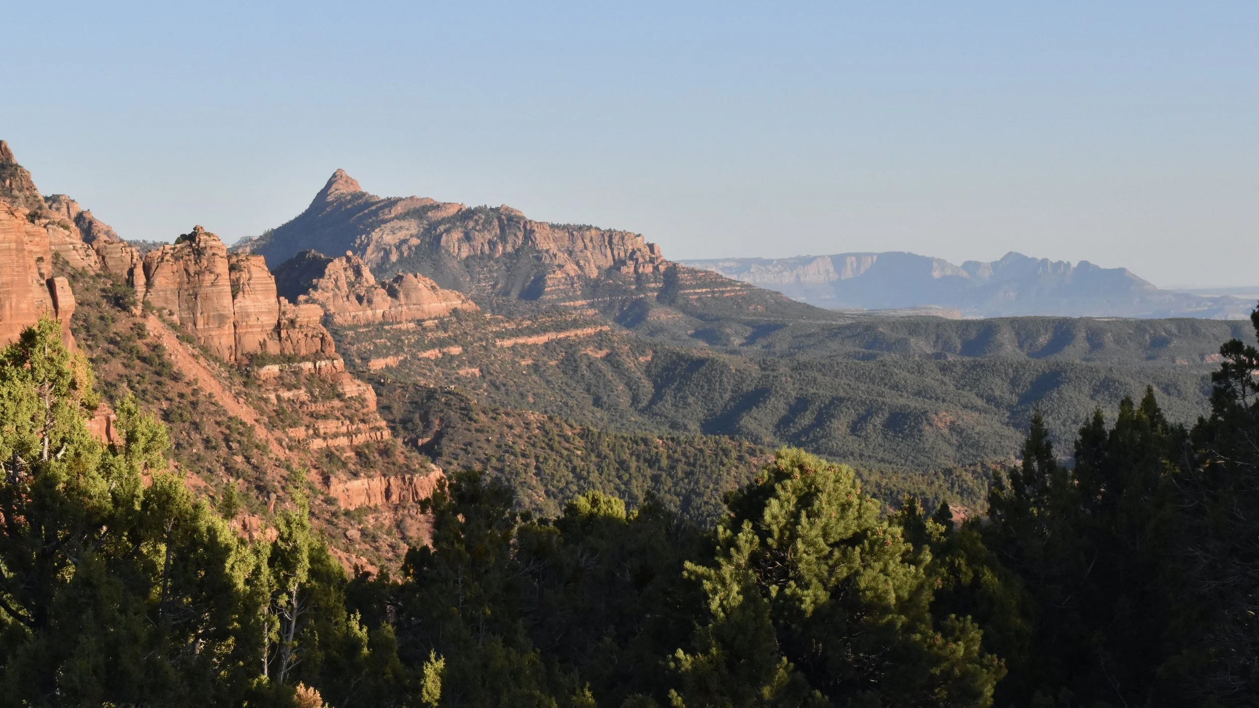 Hurricane Cliffs and Kolob Canyon at Zion National Park in Utah